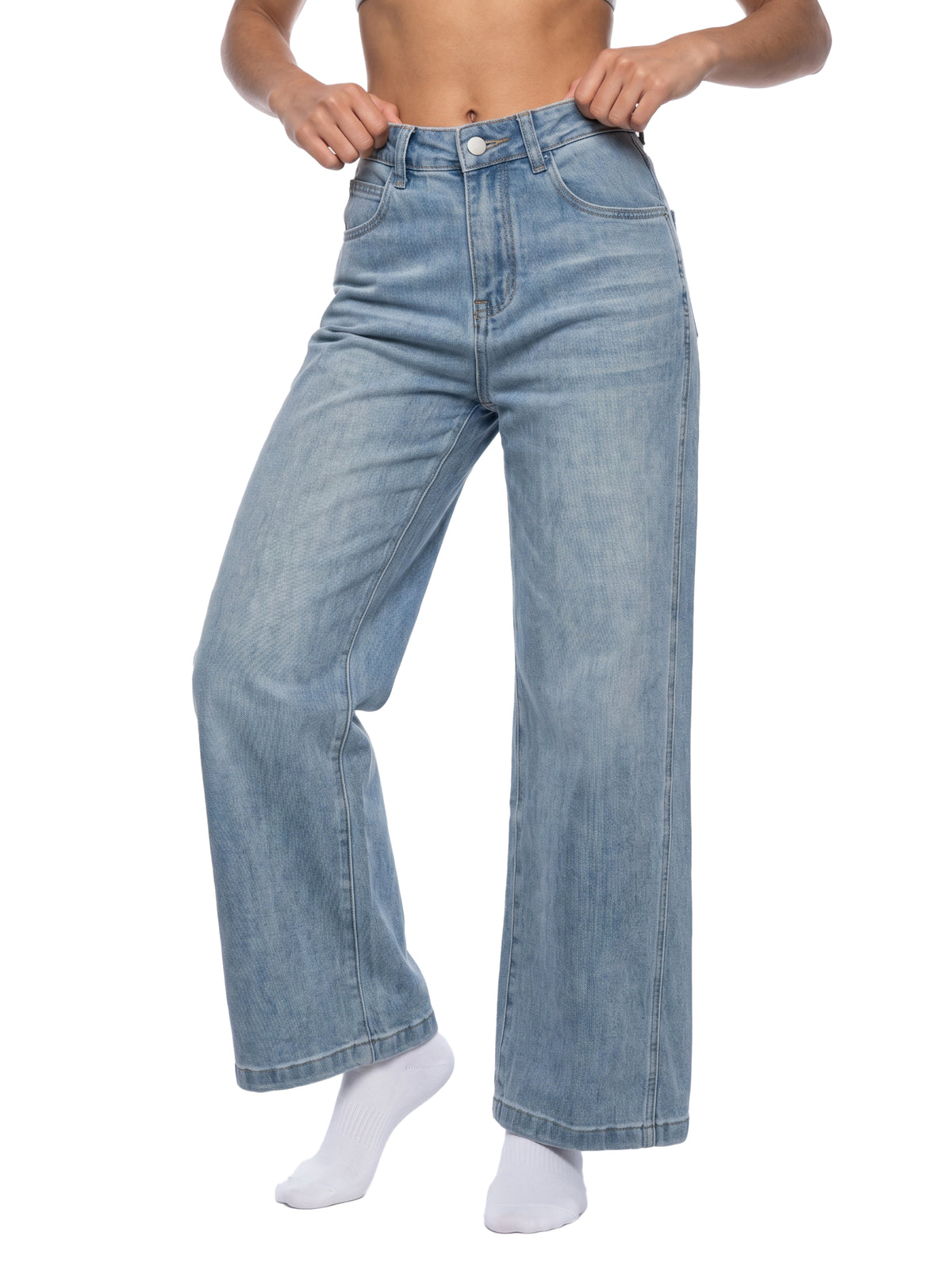 High Rise Wide Leg Jeans