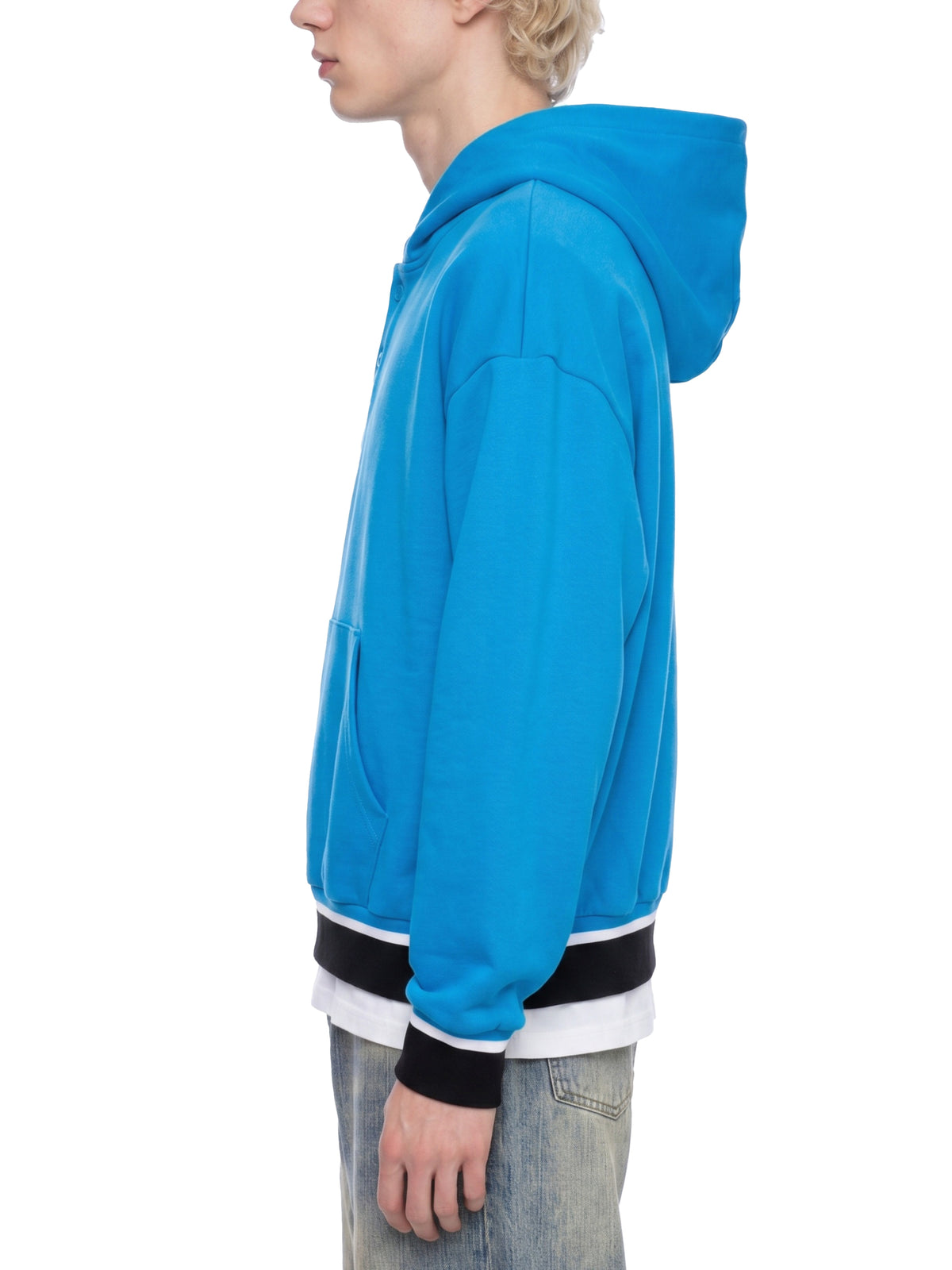 Oversized Color Block Boxy Hoodie