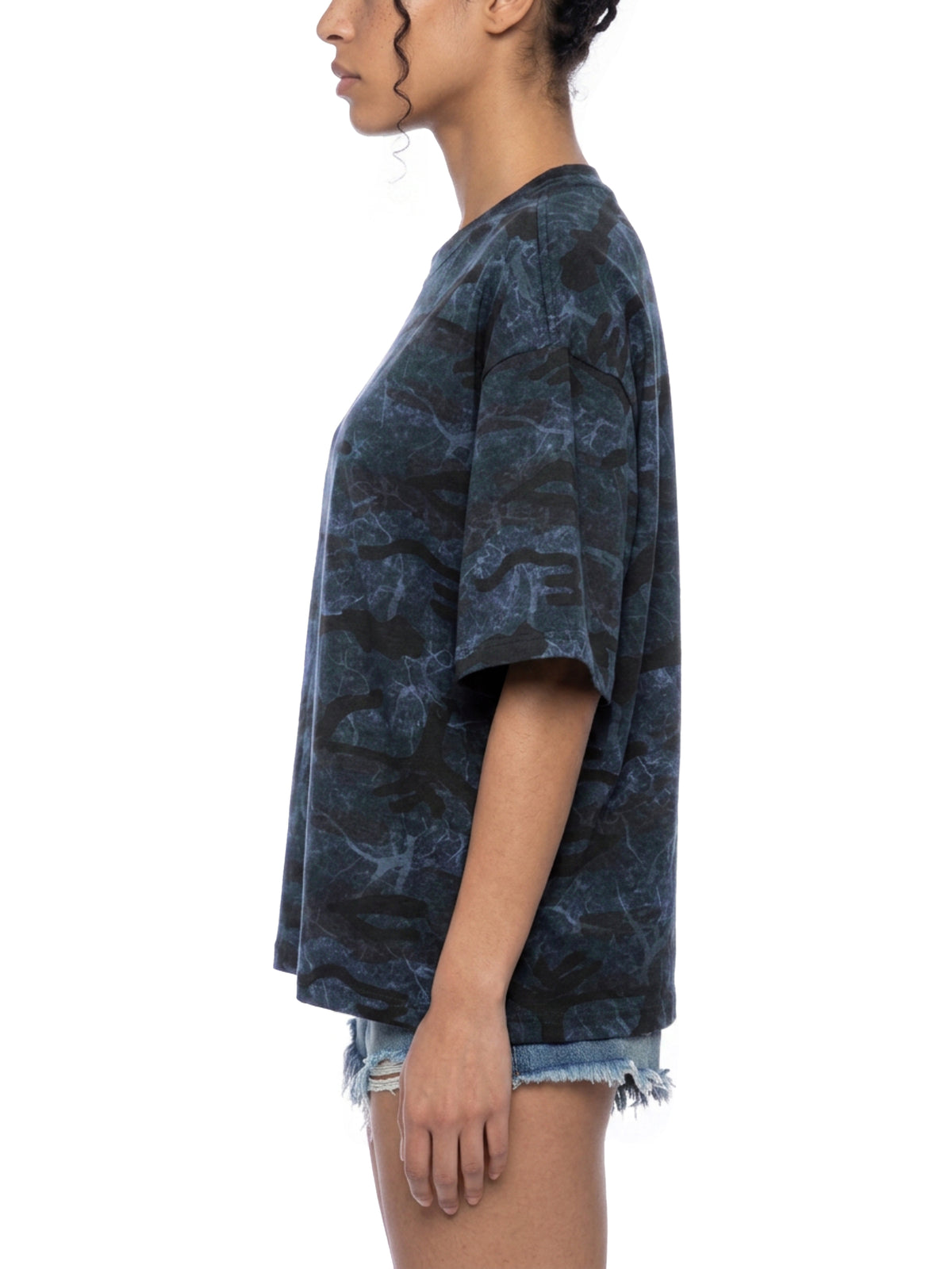 Blue Camo model women