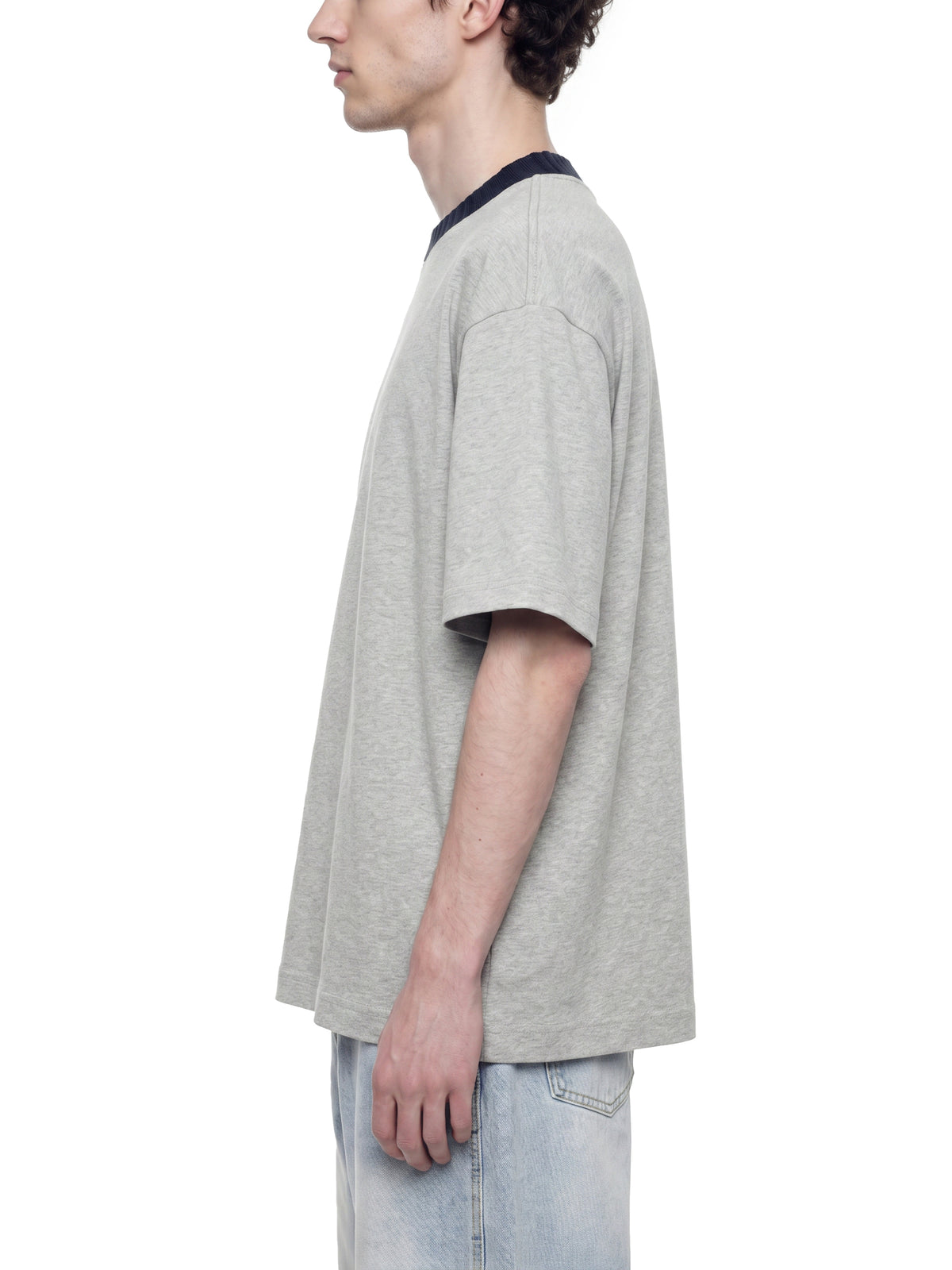 Heavyweight Boxy T-Shirt – White with Red