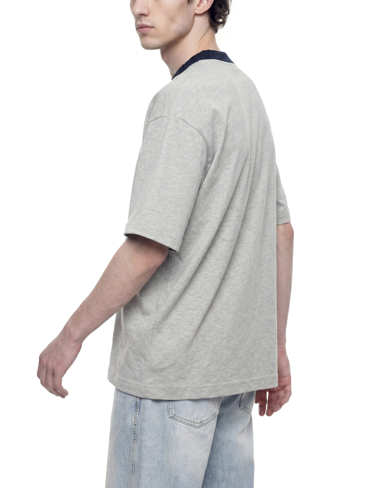 Heavyweight Boxy T-Shirt – White with Red