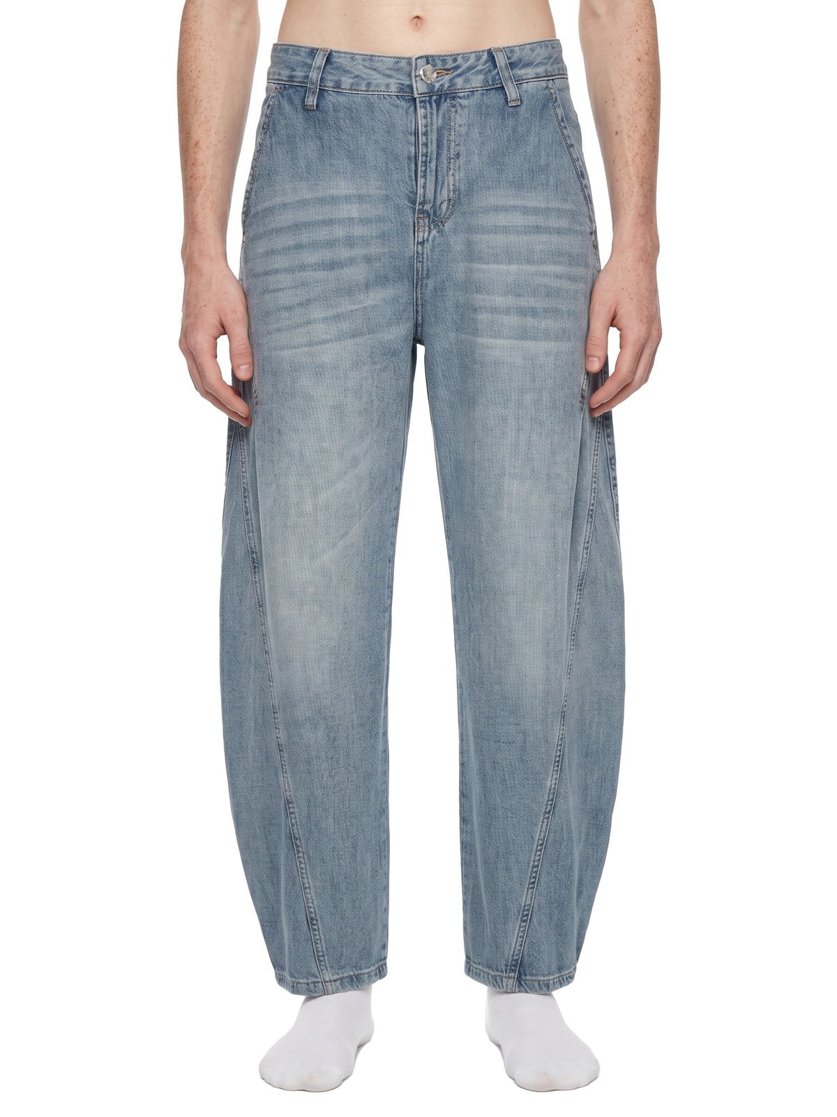 Heavyweight Vintage Wash Barrel Leg Jeans