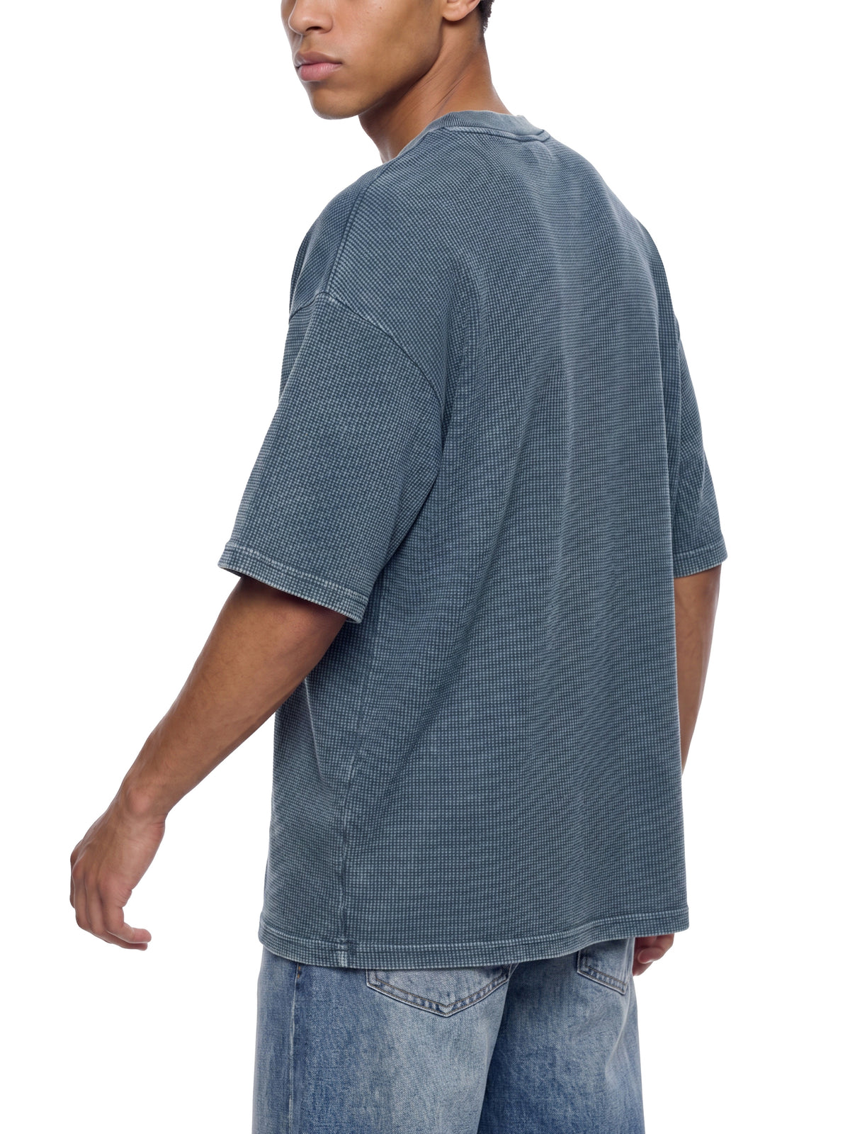 Textured Waffle Washed Boxy T-Shirt