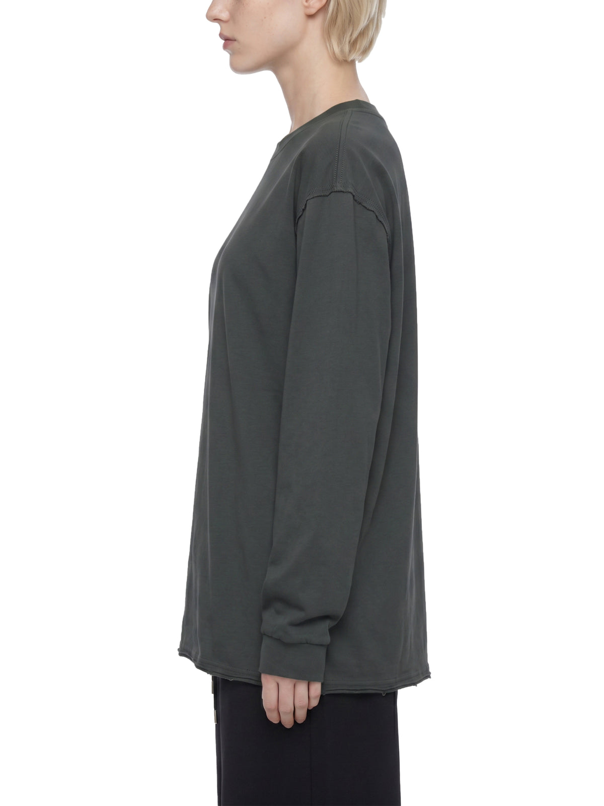 Raw Hem Long Sleeve T-Shirt