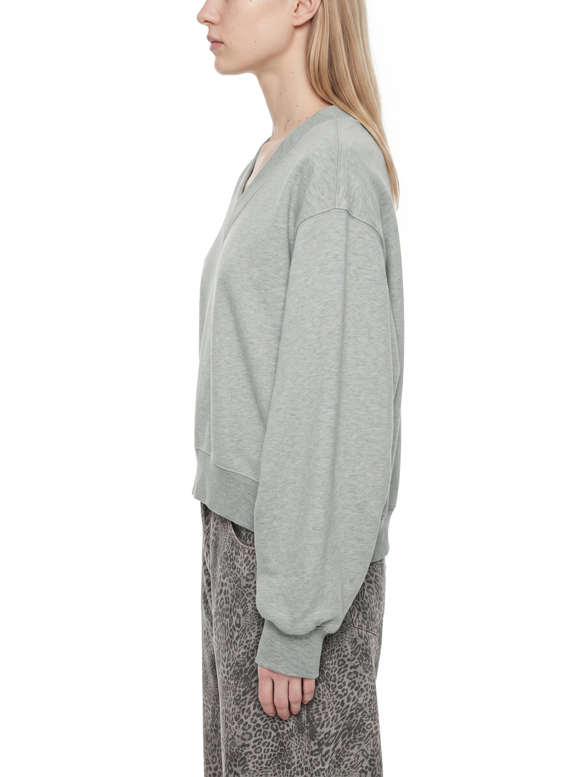 Crop V-Neck Sweatshirt