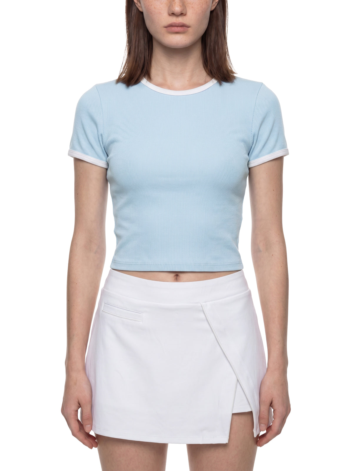 Color Block Crop T-Shirt