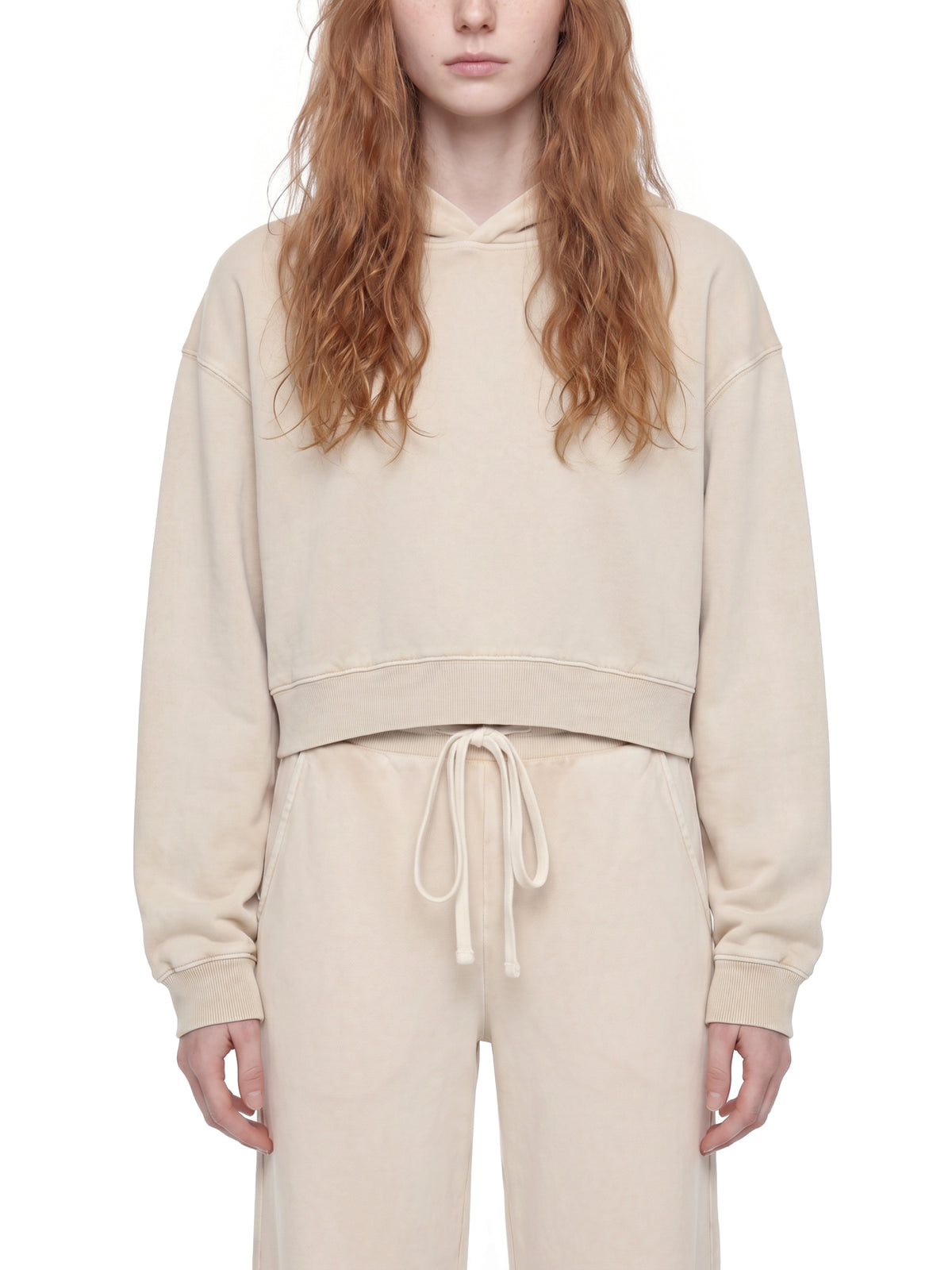 Mineral Washed Crop Hoodie