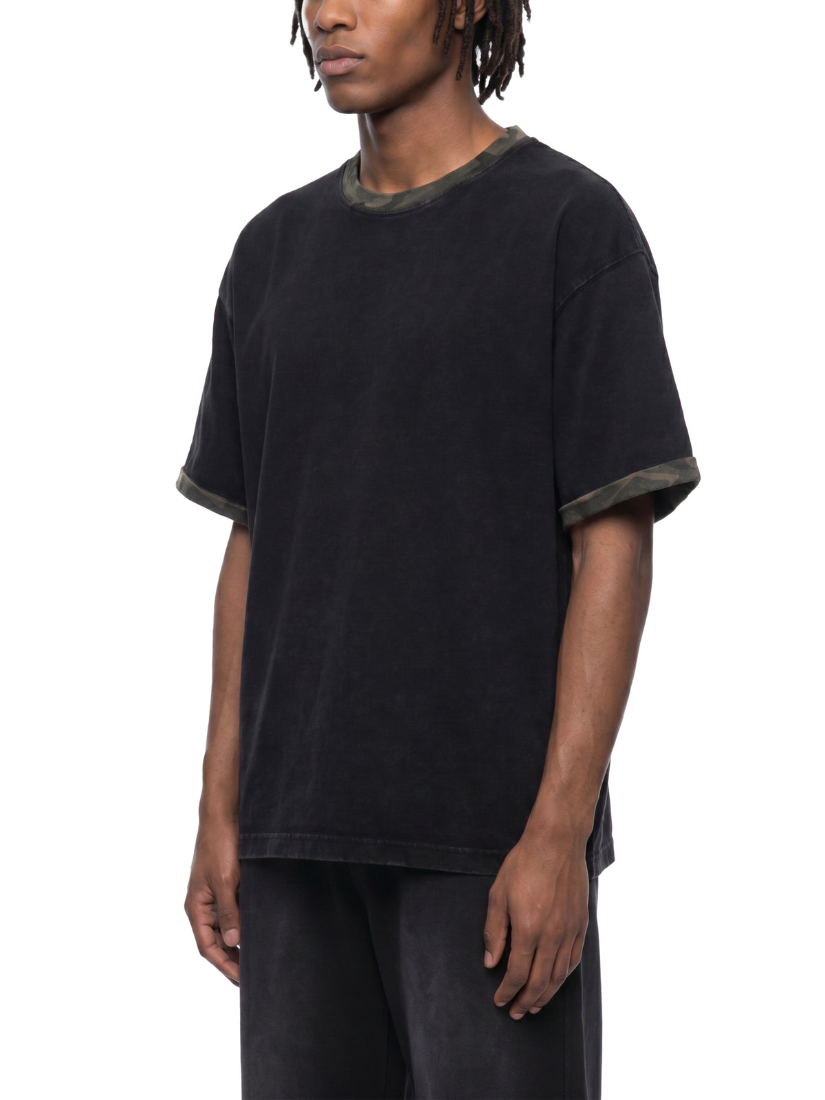 Mineral Washed Boxy Panel T-Shirt