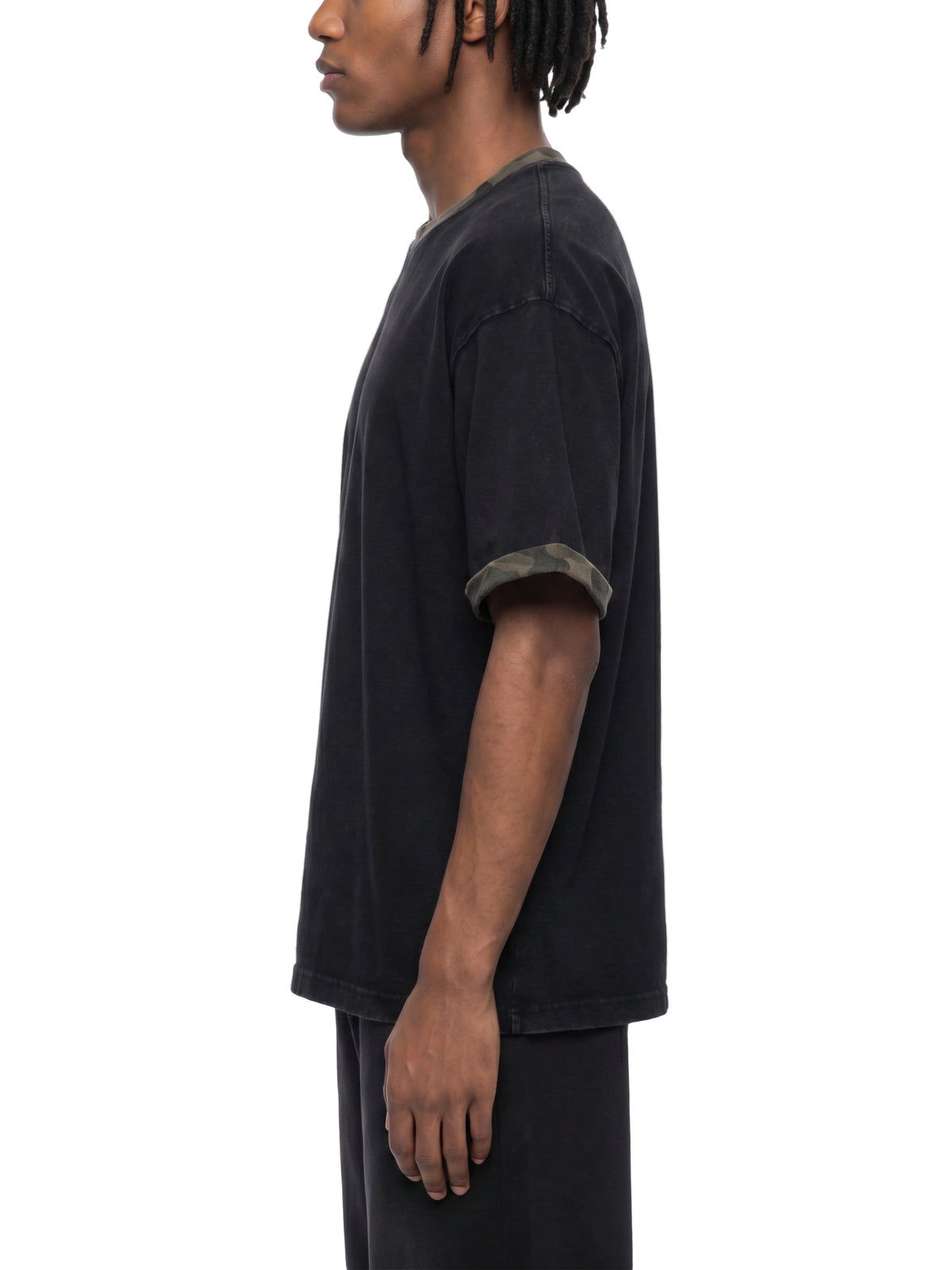 Mineral Washed Boxy Panel T-Shirt