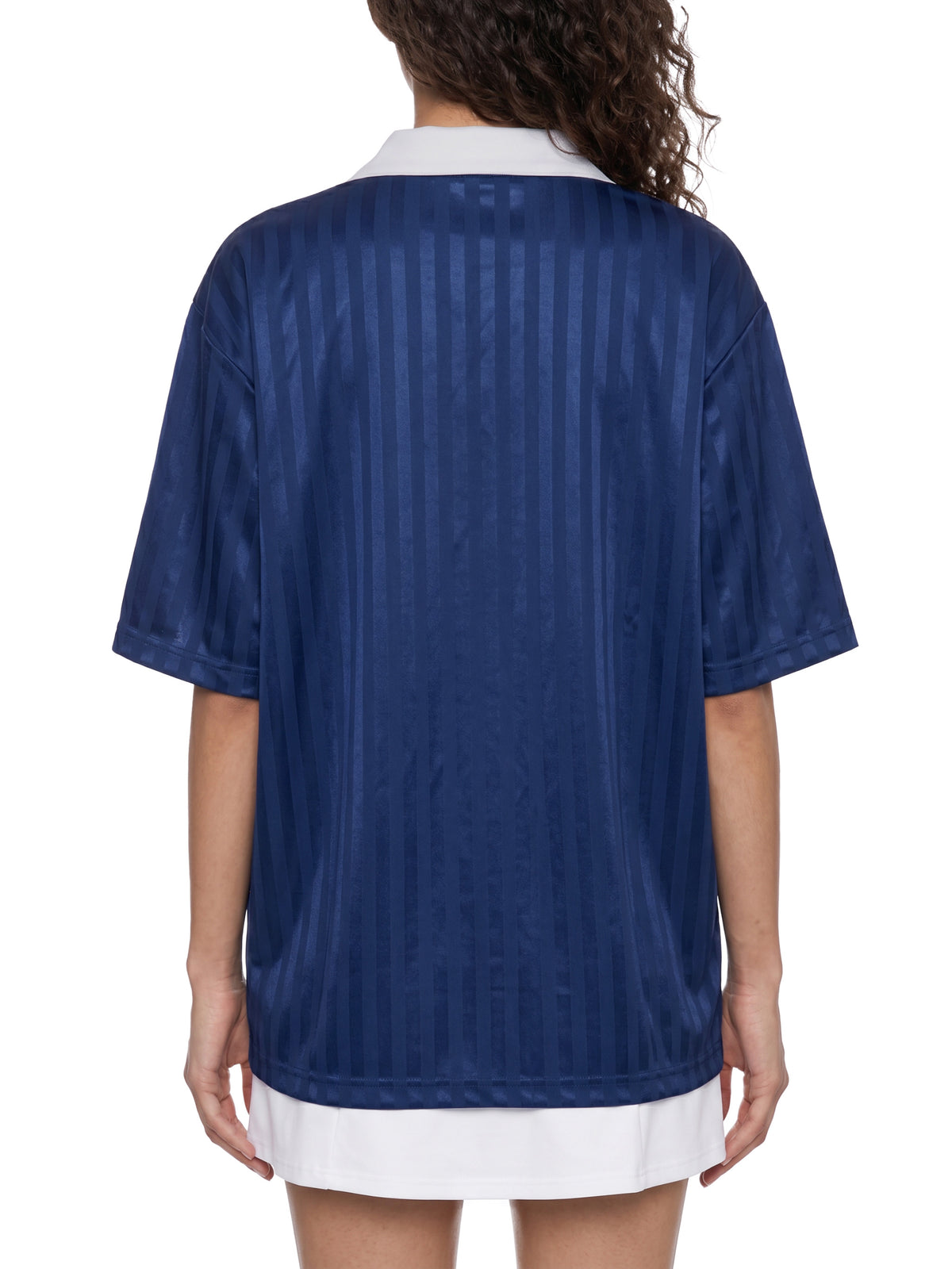 Navy Blue with White model women
