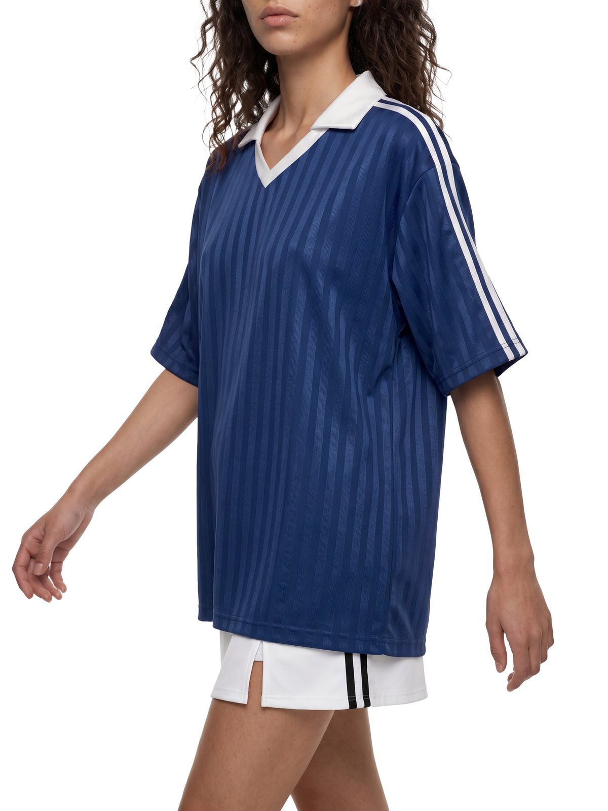 Navy Blue with White model women