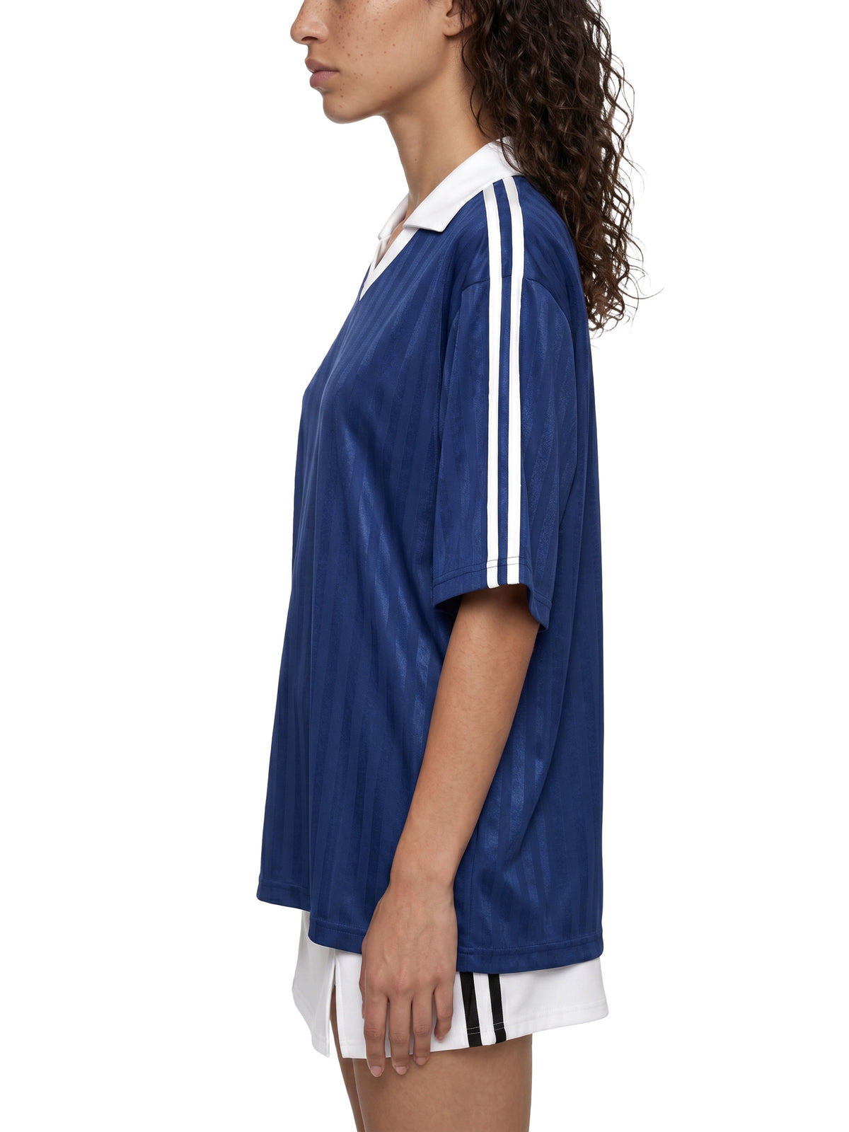 Navy Blue with White model women