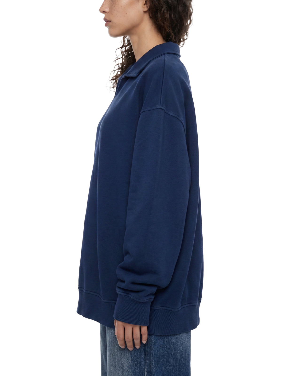 Vintage Wash Collared Sweatshirt
