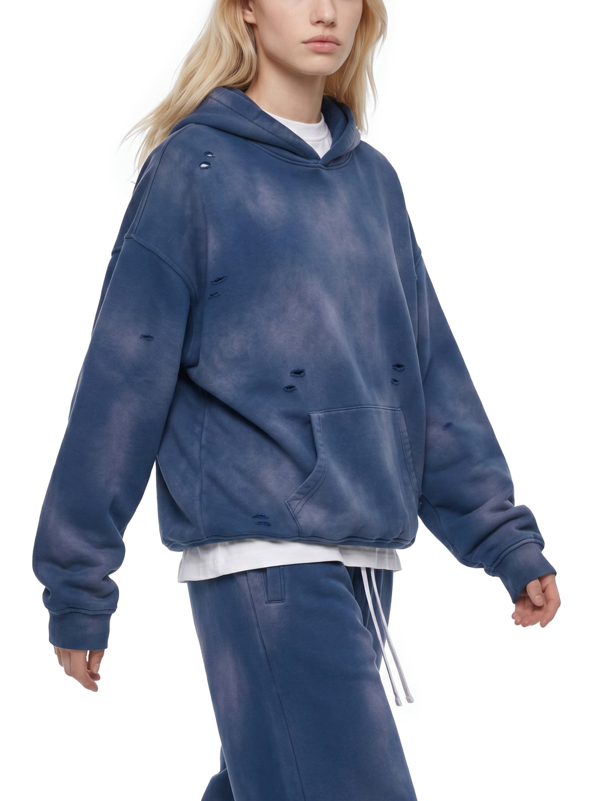 Sunfade Frayed Fleece Hoodie