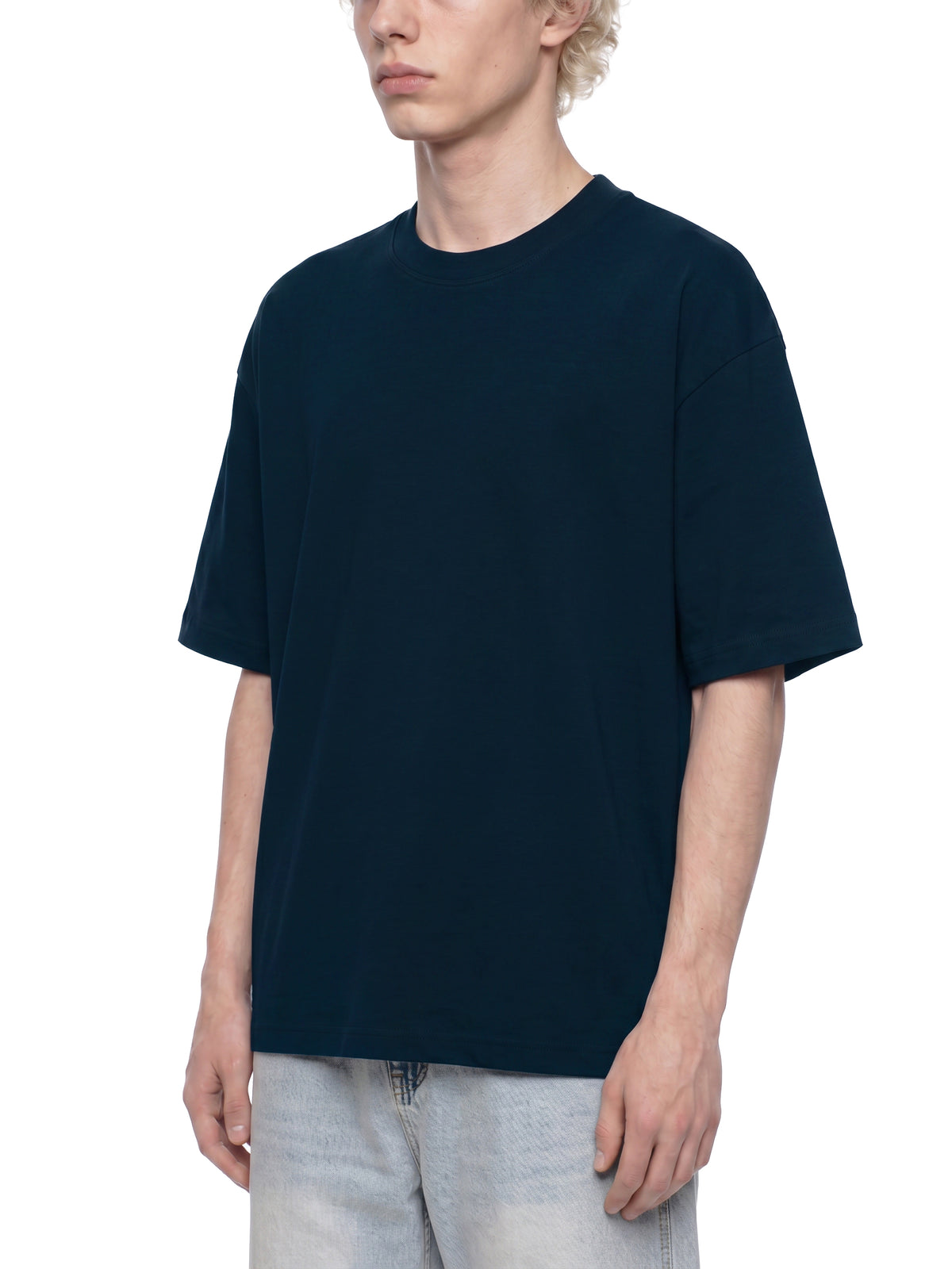 Boxy Drop Shoulder T-Shirt – Coffee & Light Green