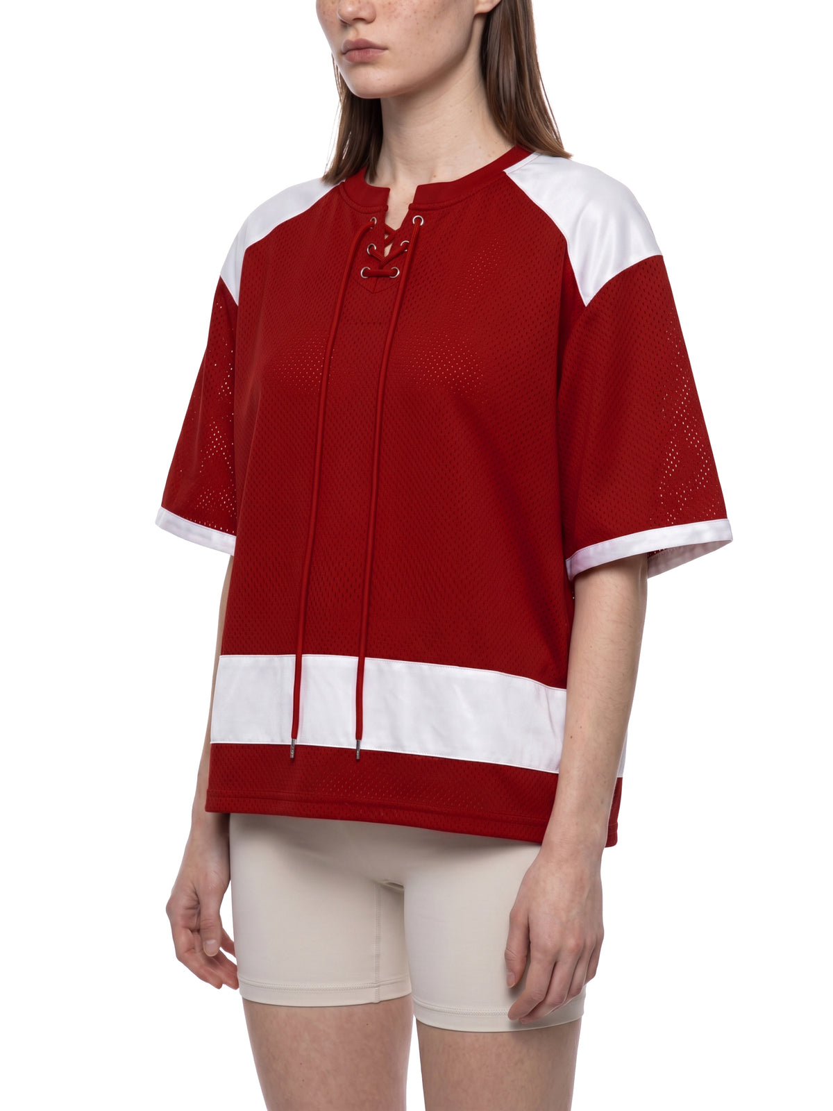 Red with White model women