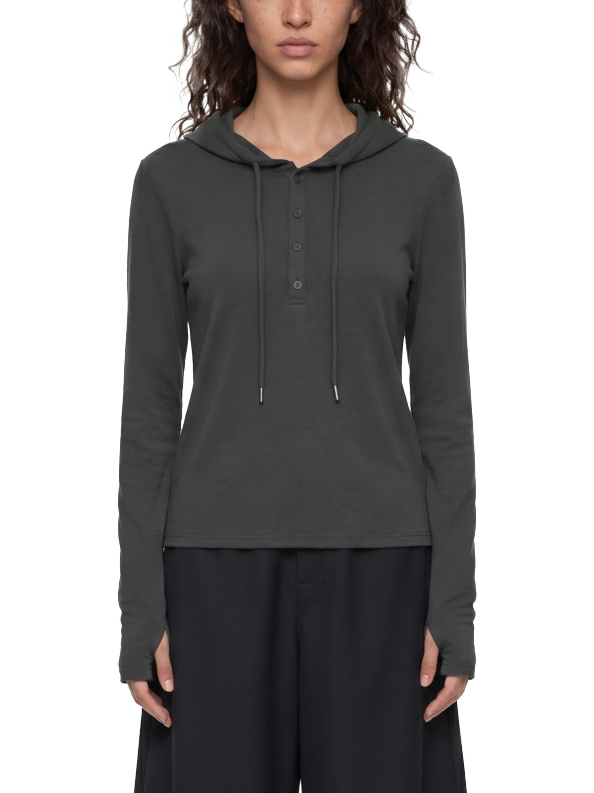 Slim Half-Button T-Shirt