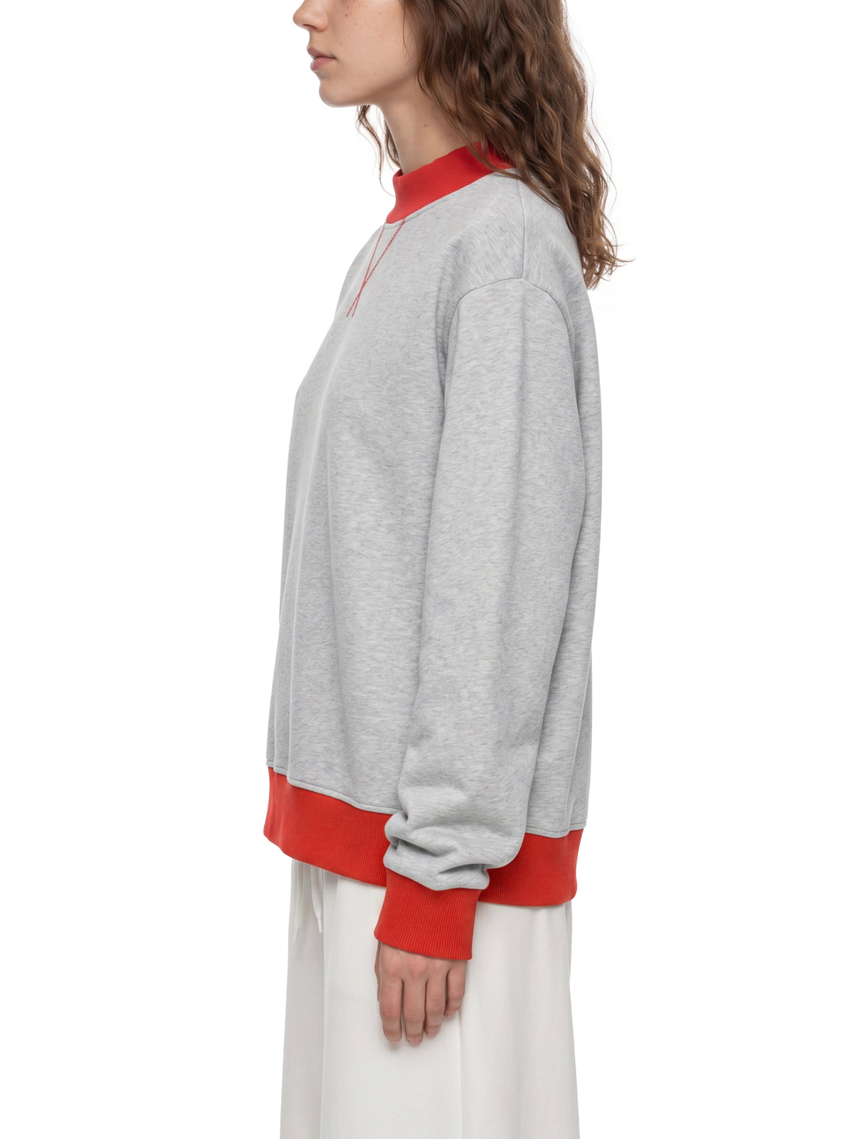 Mock Neck Crewneck Sweatshirt