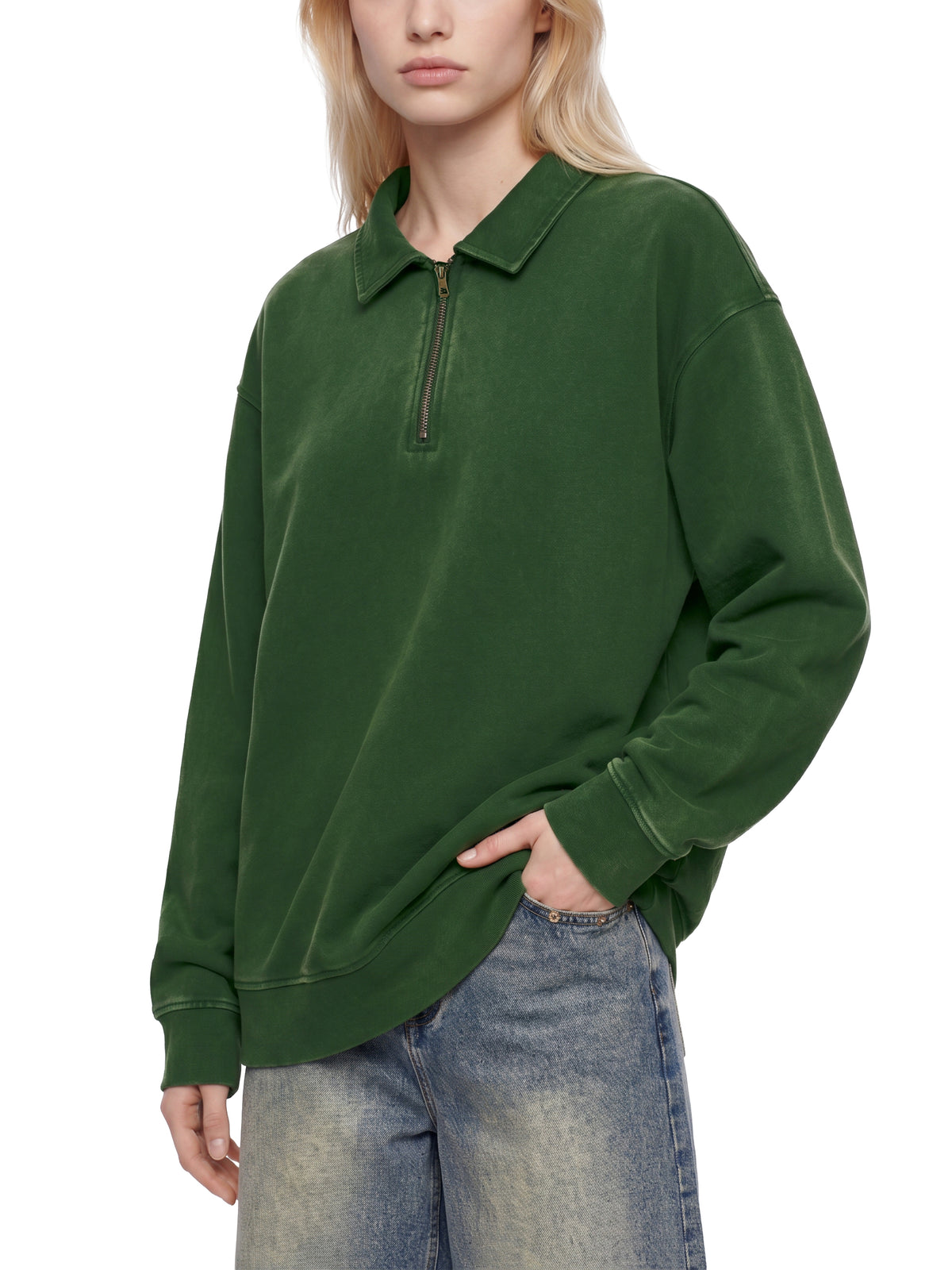 Vintage Wash Quarter-Zip Sweatshirt