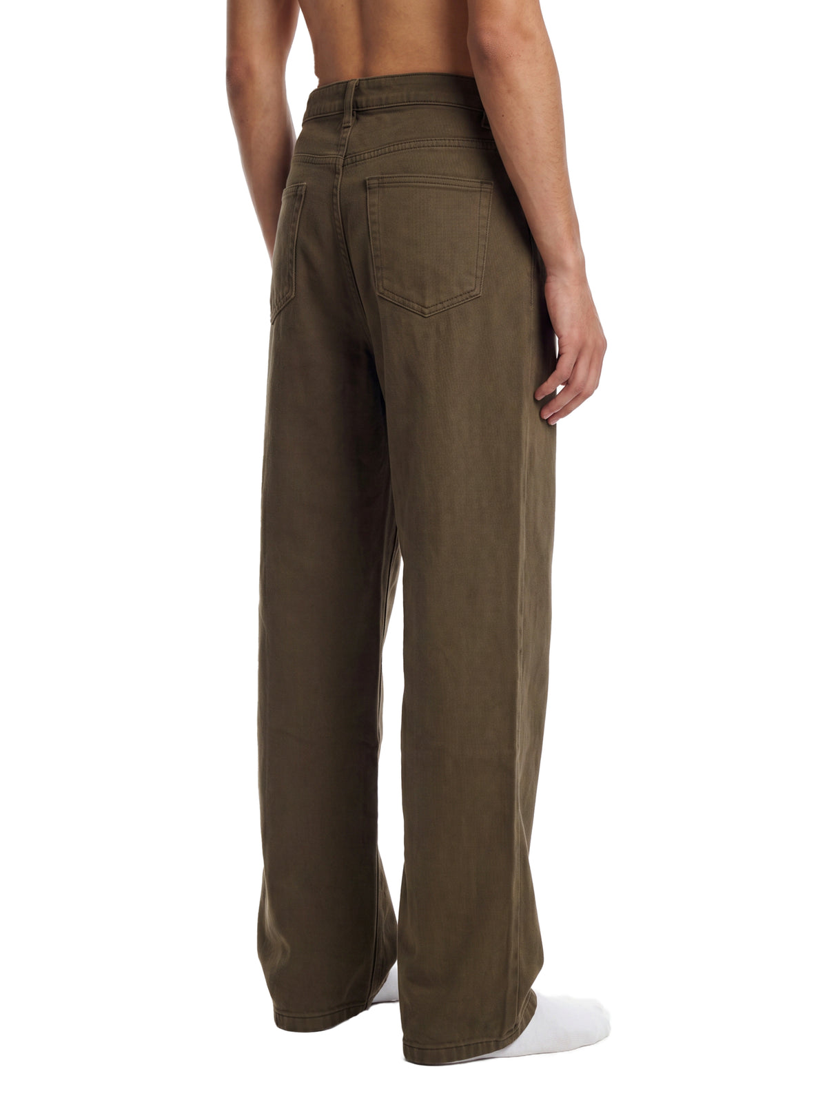 Vintage Wash Loose Straight Jeans