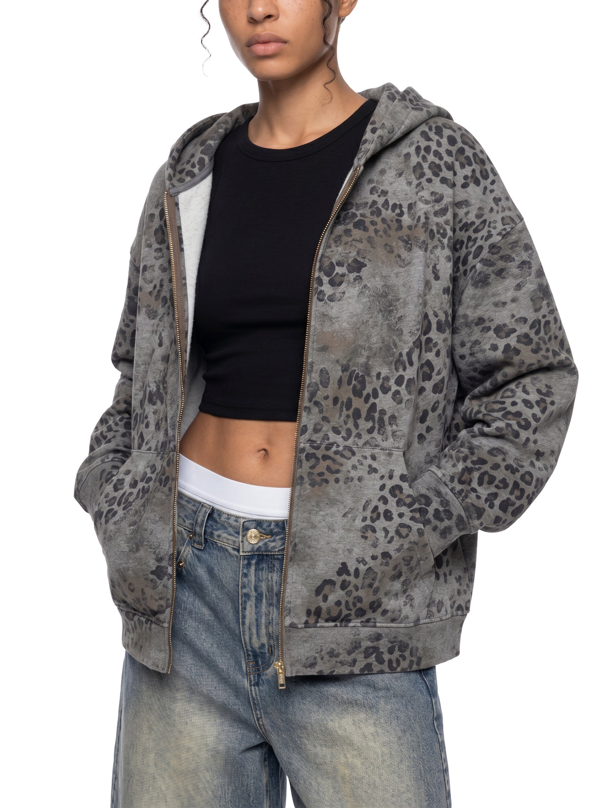 Leopard Dark Gray model women