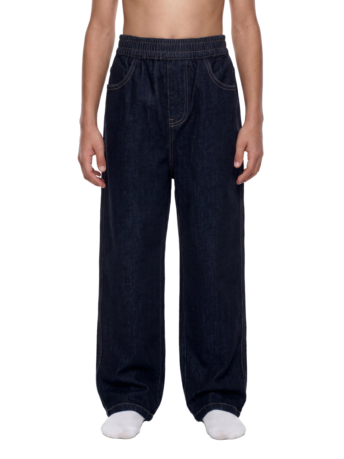 Kids Straight Leg Elastic Waist Jeans