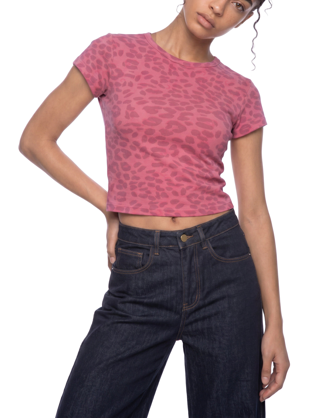 Leopard Rose Pink model women