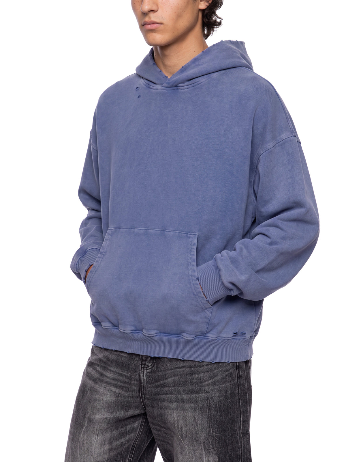Mineral Wash Distressed Hoodie