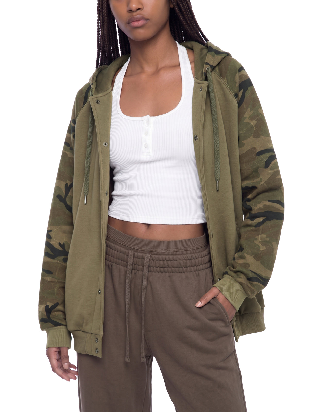 Army Green with Green Camo model women