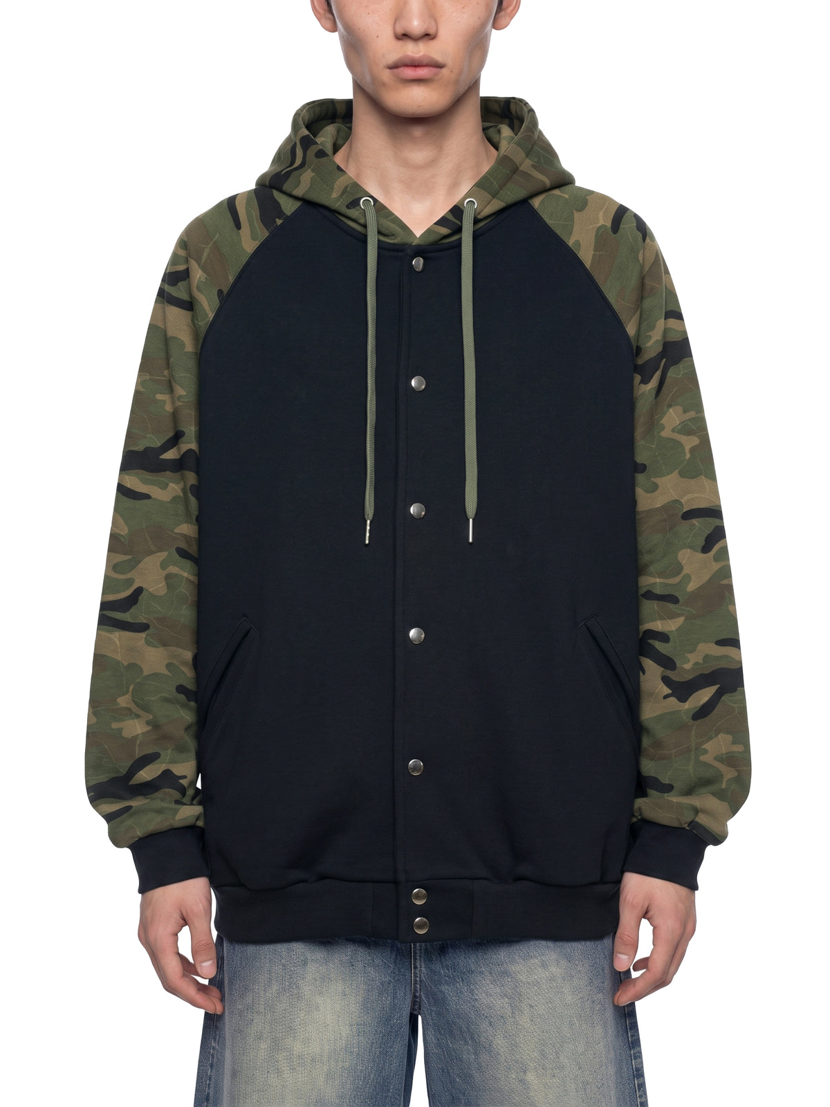 Black with Green Camo model men