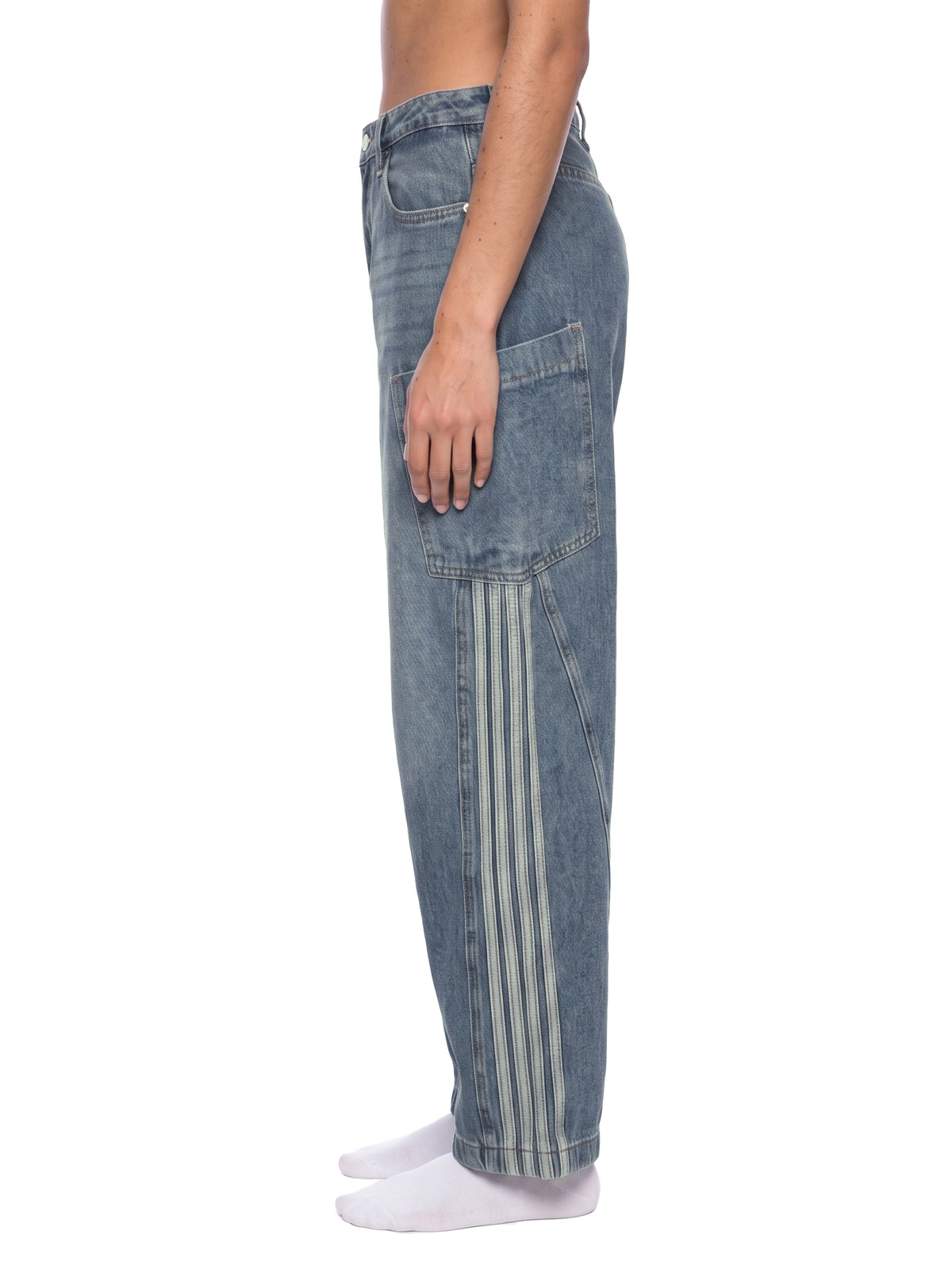 Loose Vintage Wash Barrel Leg Jeans