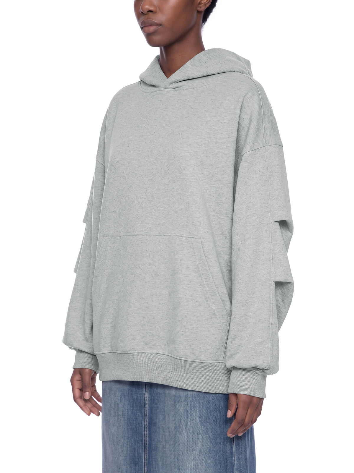 Heavyweight Ruched Sleeve Hoodie