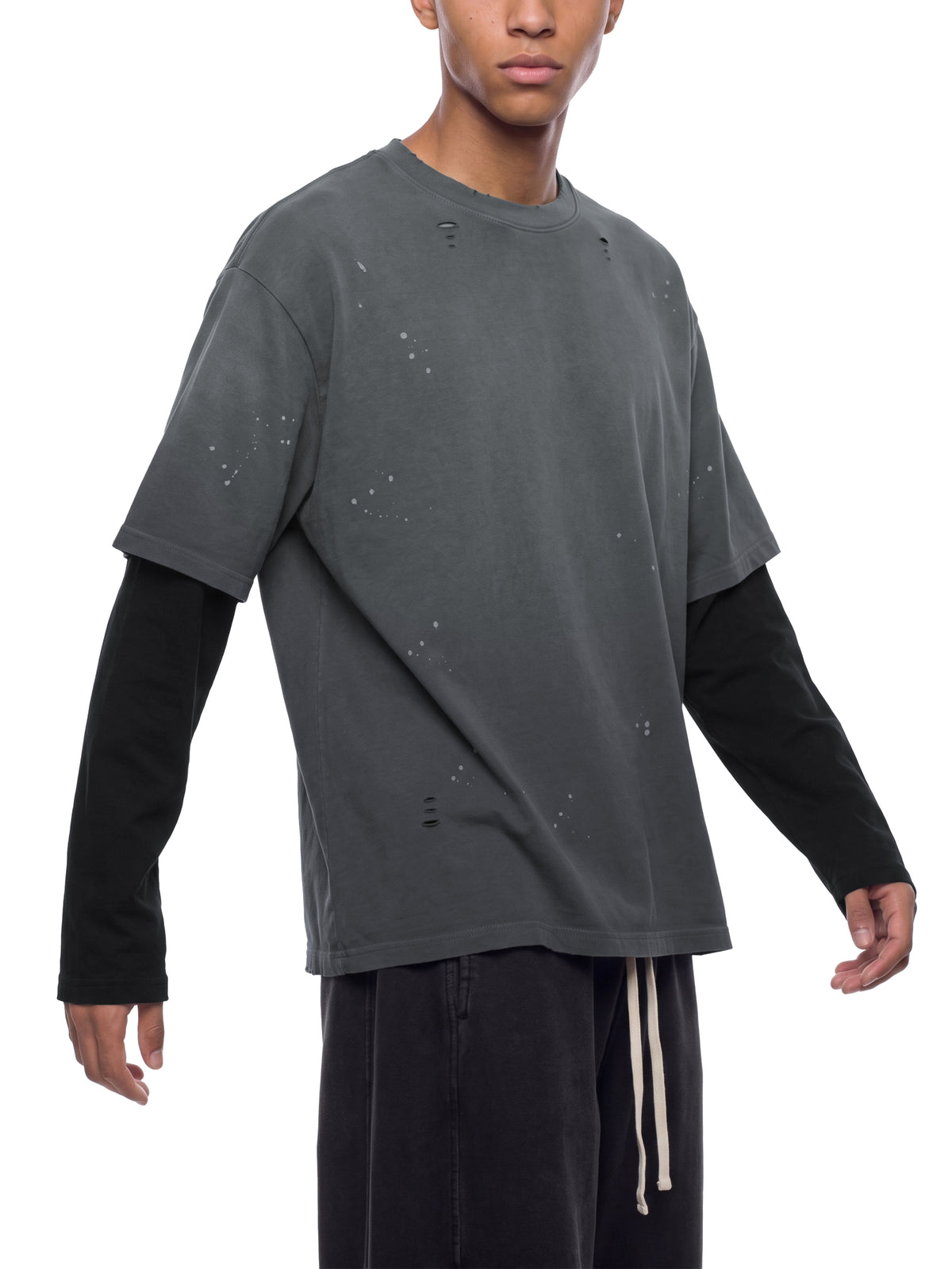 Vintage Wash Distressed Layer T-Shirt