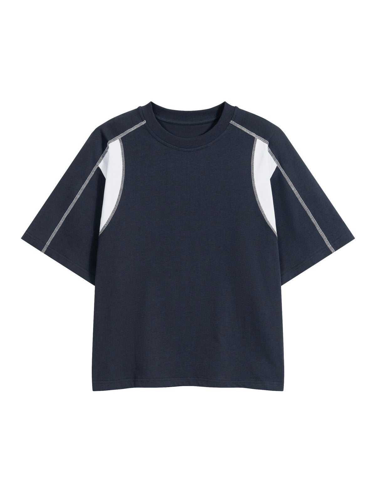 Navy Blue with White