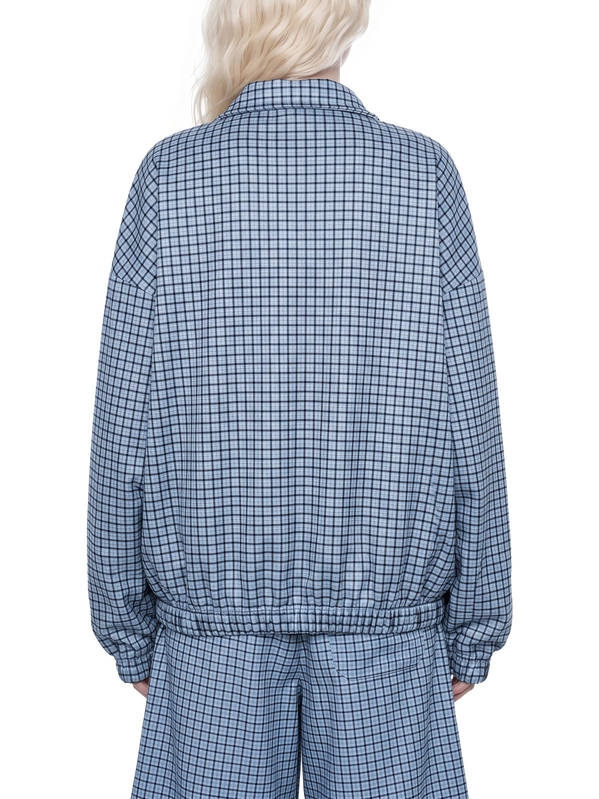 Sky Blue Plaid model women