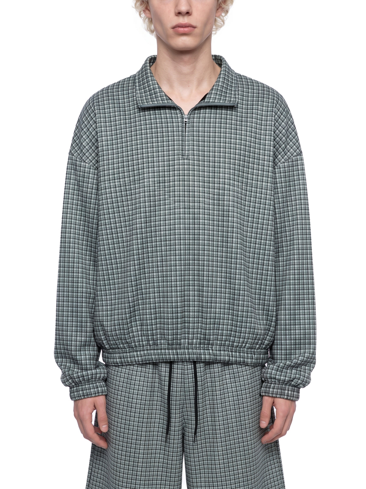 Navy Blue Plaid model men
