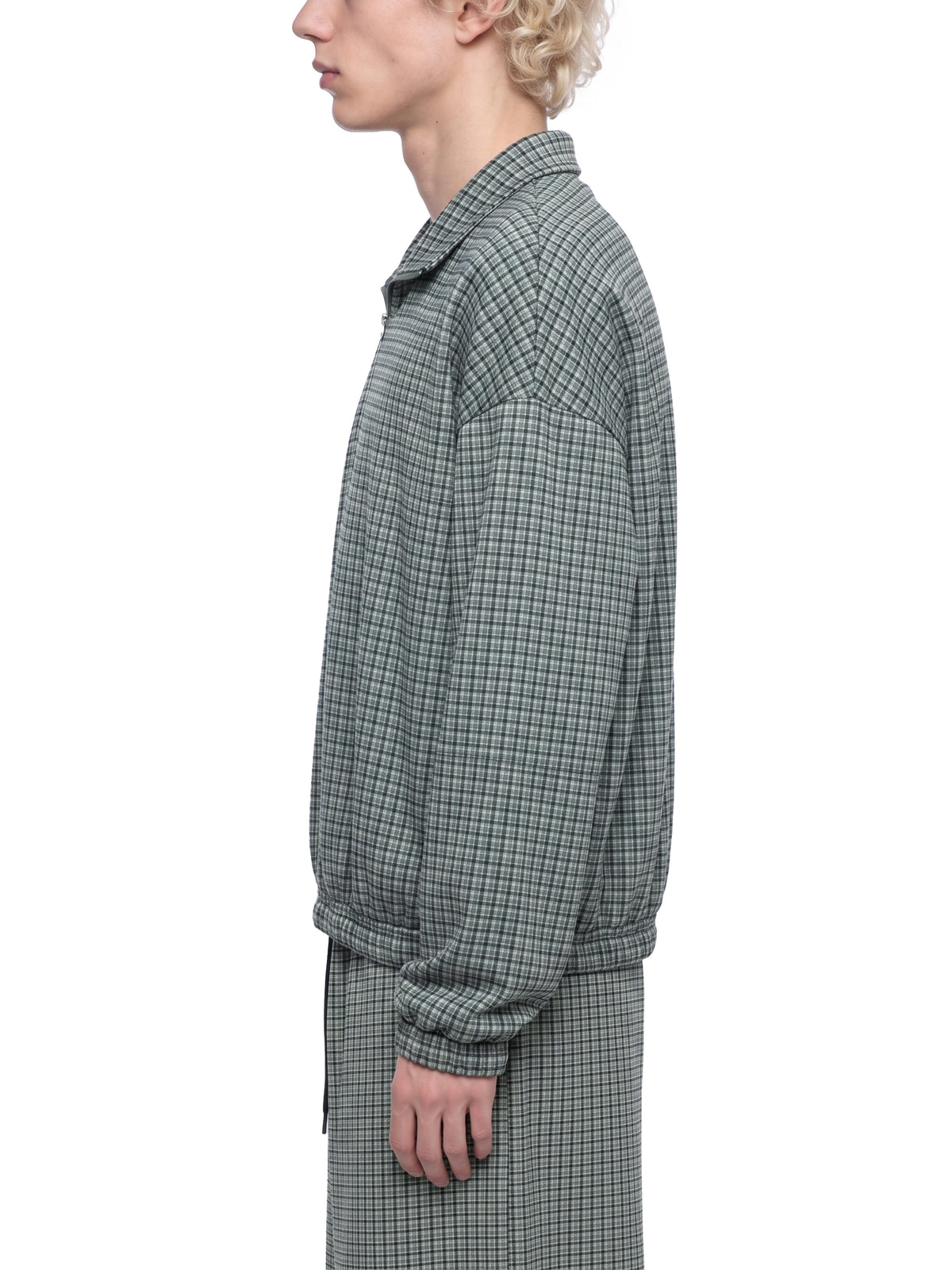 Navy Blue Plaid side men