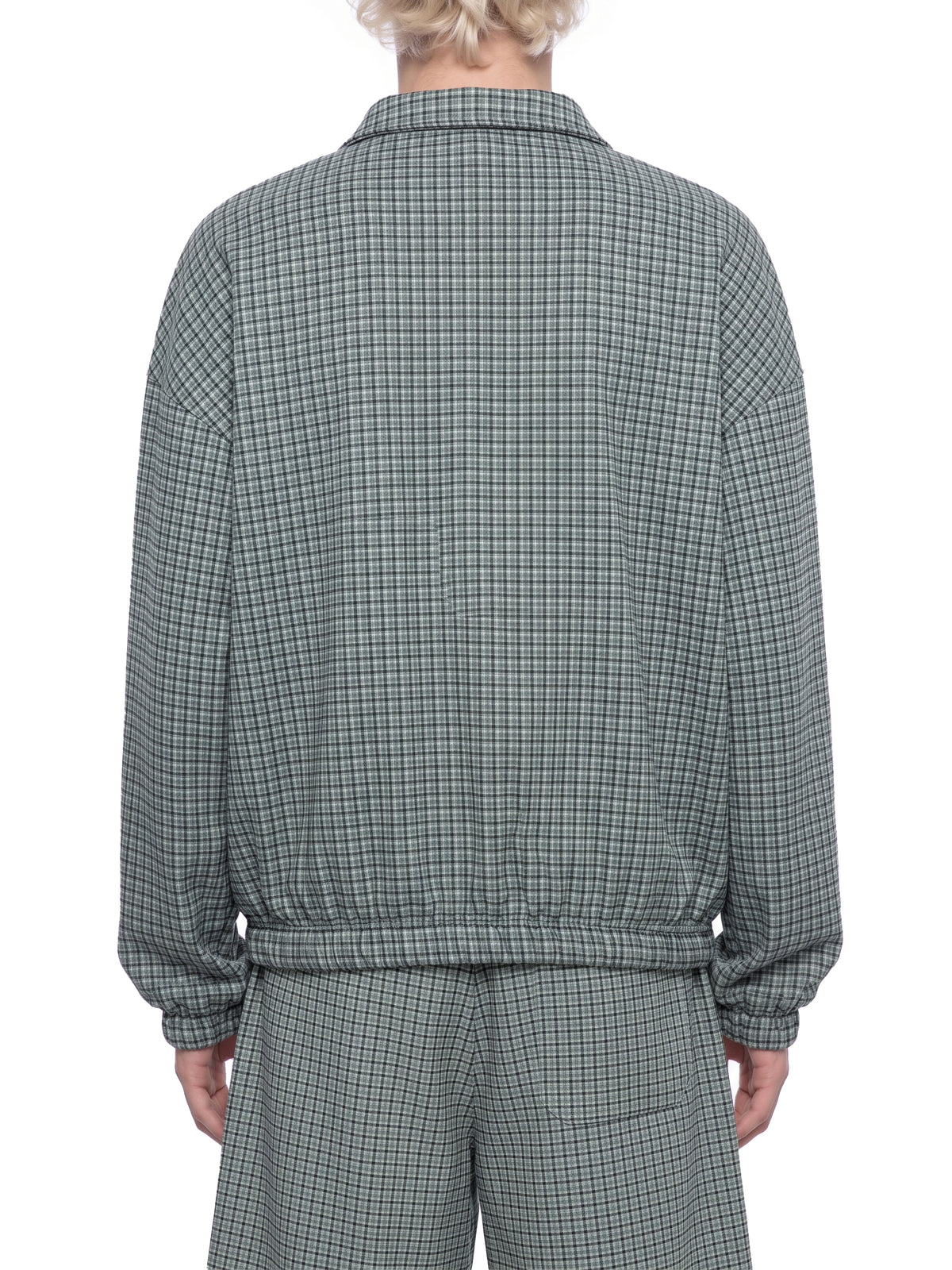 Navy Blue Plaid model men