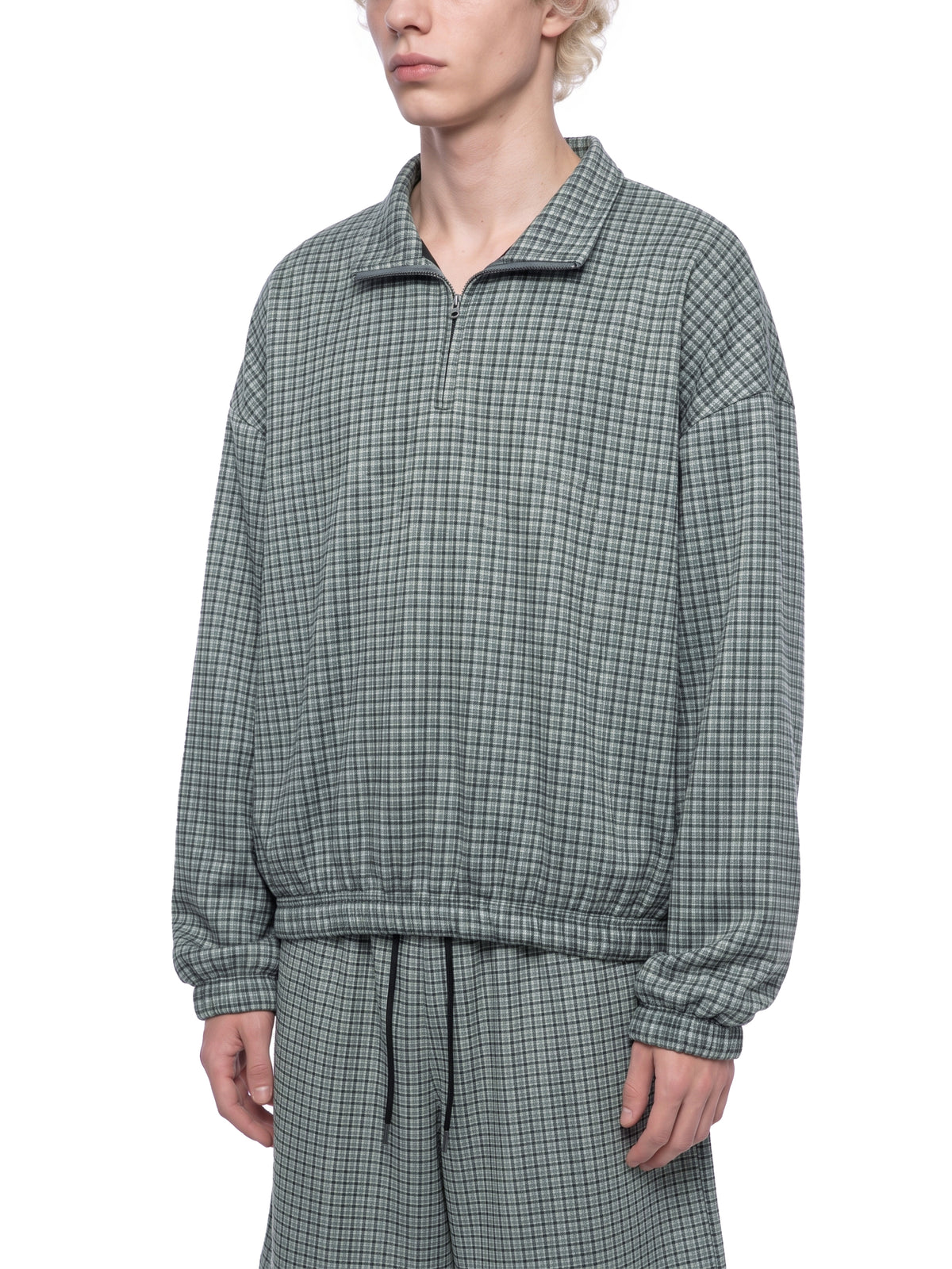 Navy Blue Plaid model men