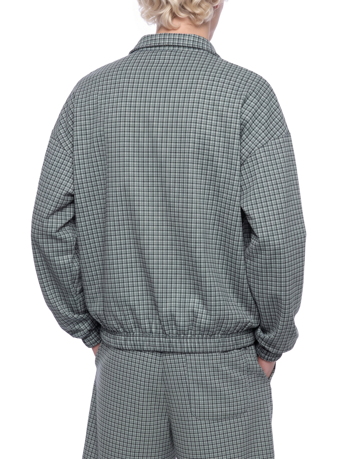 Navy Blue Plaid model men