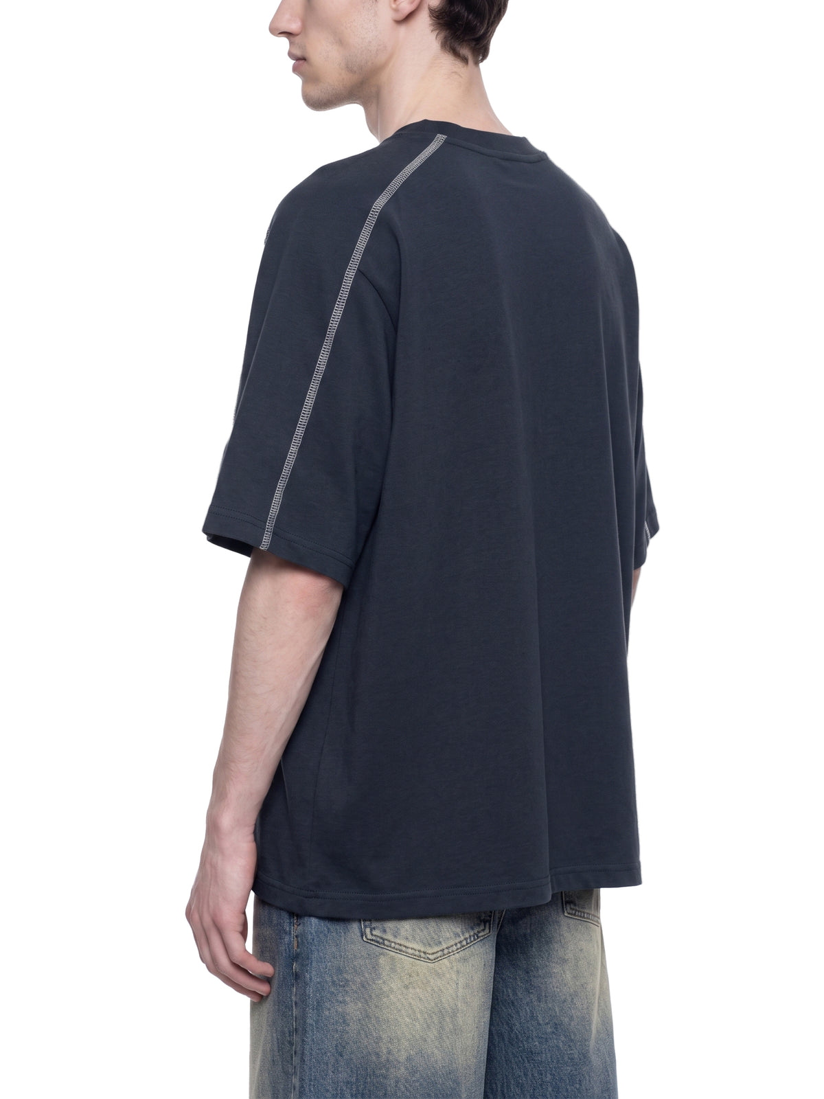 Navy Blue with White model men