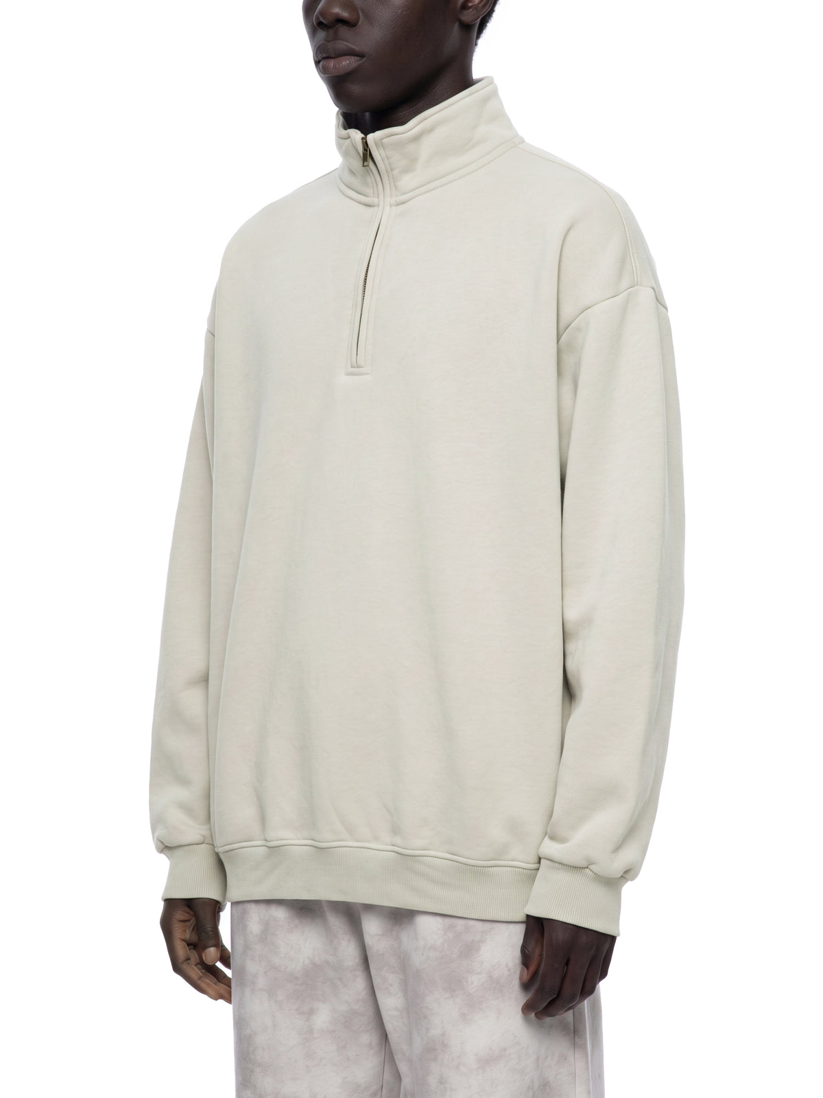 Vintage Wash Quarter-Zip Fleece Sweatshirt