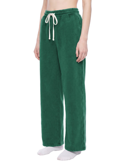 Vintage Wash Fleece Sweatpants – Red & Dark Green