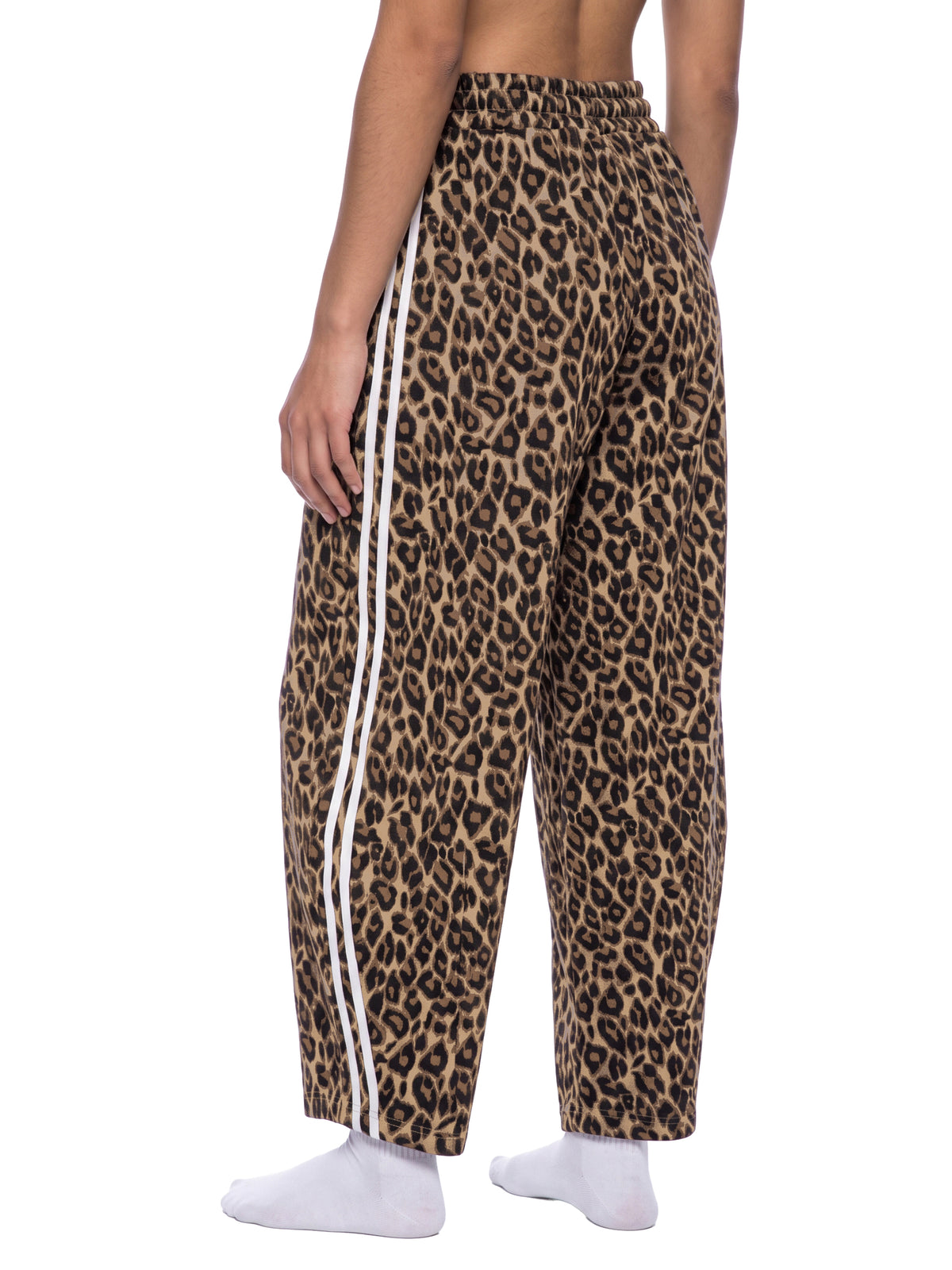Leopard Print Barrel Leg Sweatpants