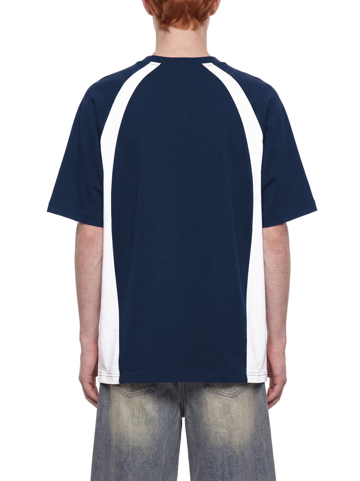 Navy Blue with White model men