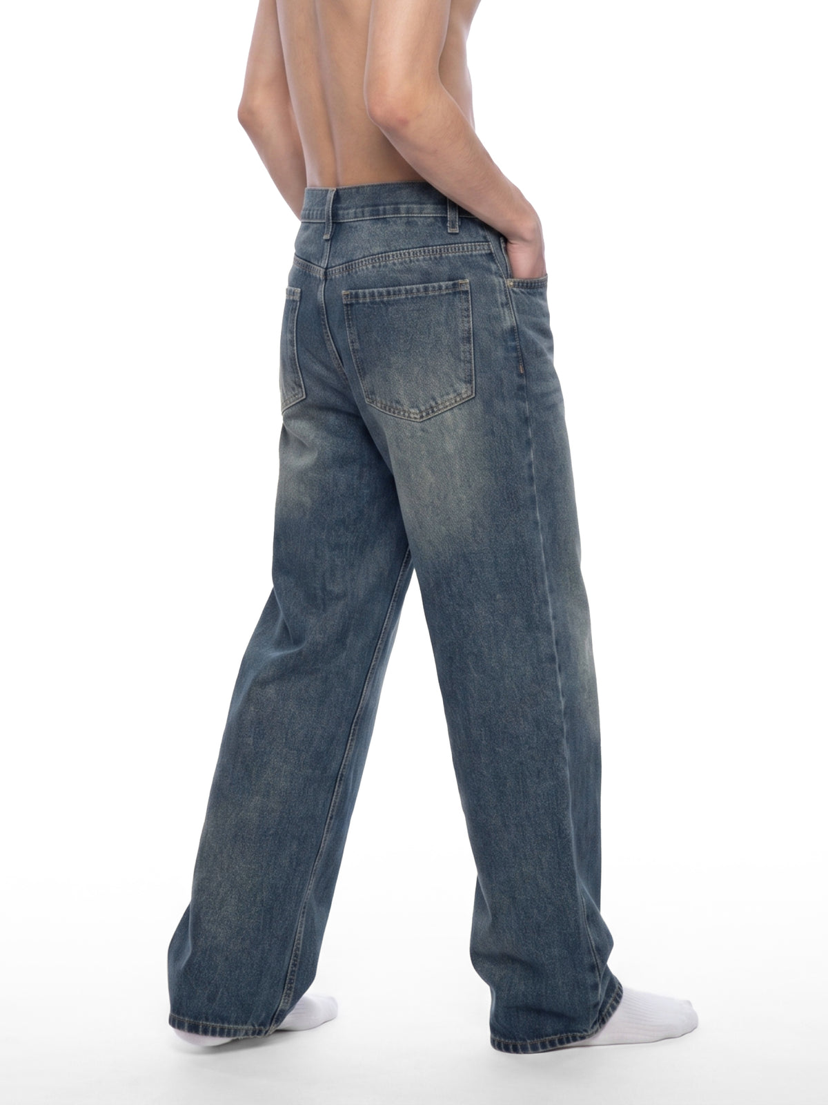 Washed Blue model men