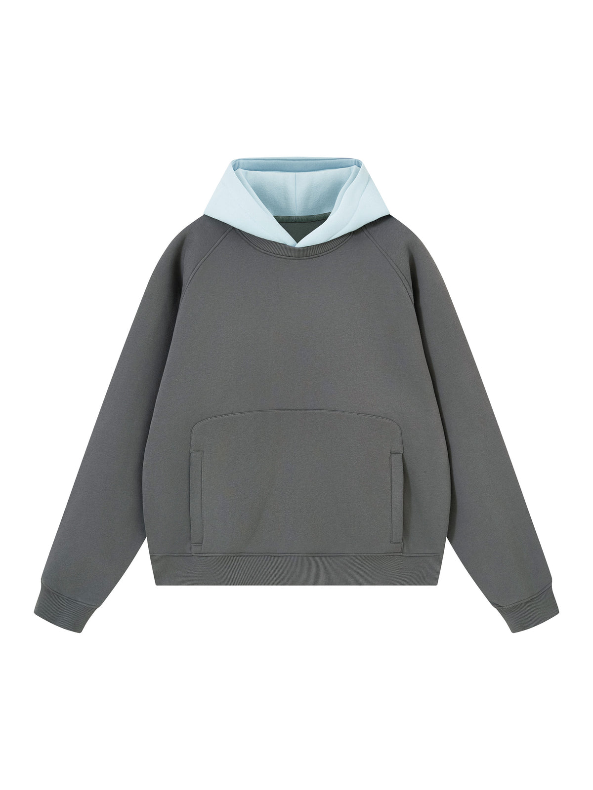 Dark Gray with Light Blue
