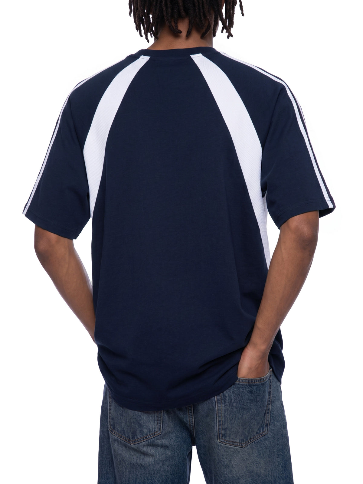 Navy Blue with White model men
