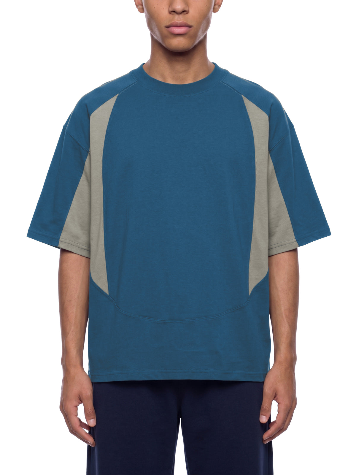 Navy Blue with Gray model men