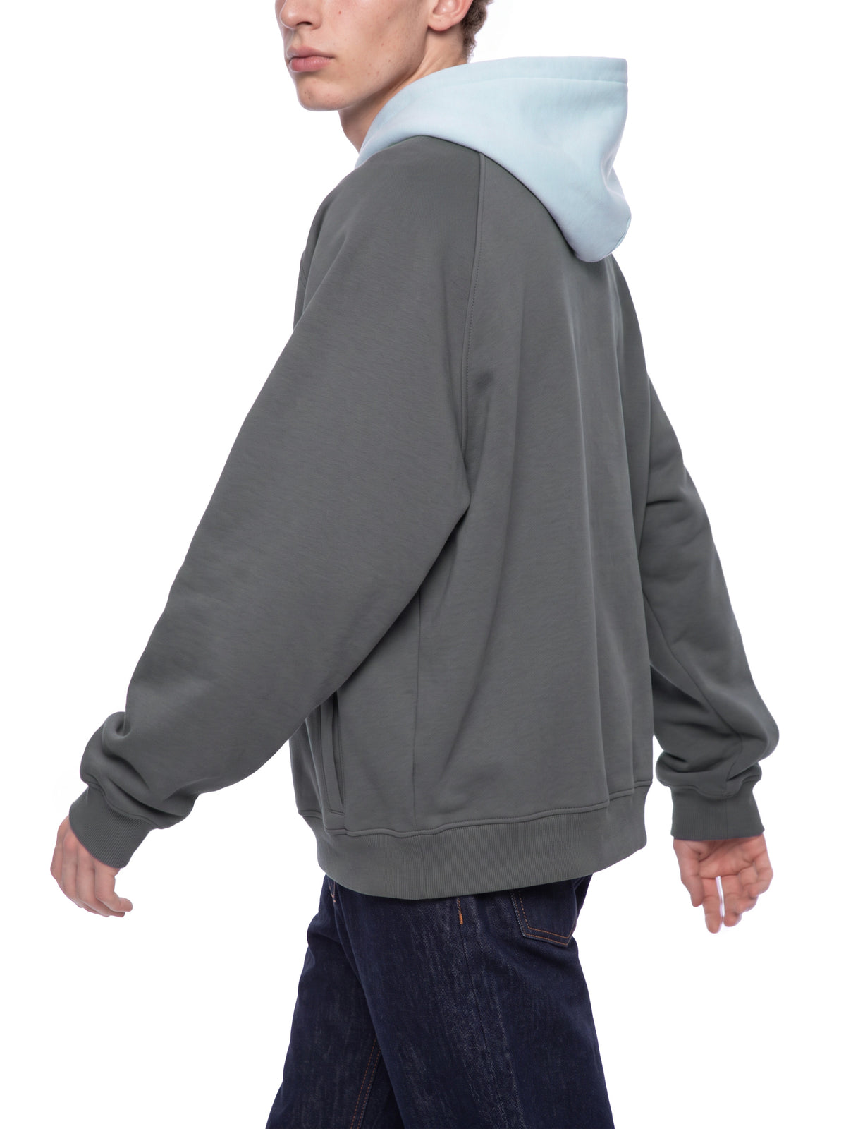 Fleece Raglan Color Block Hoodie